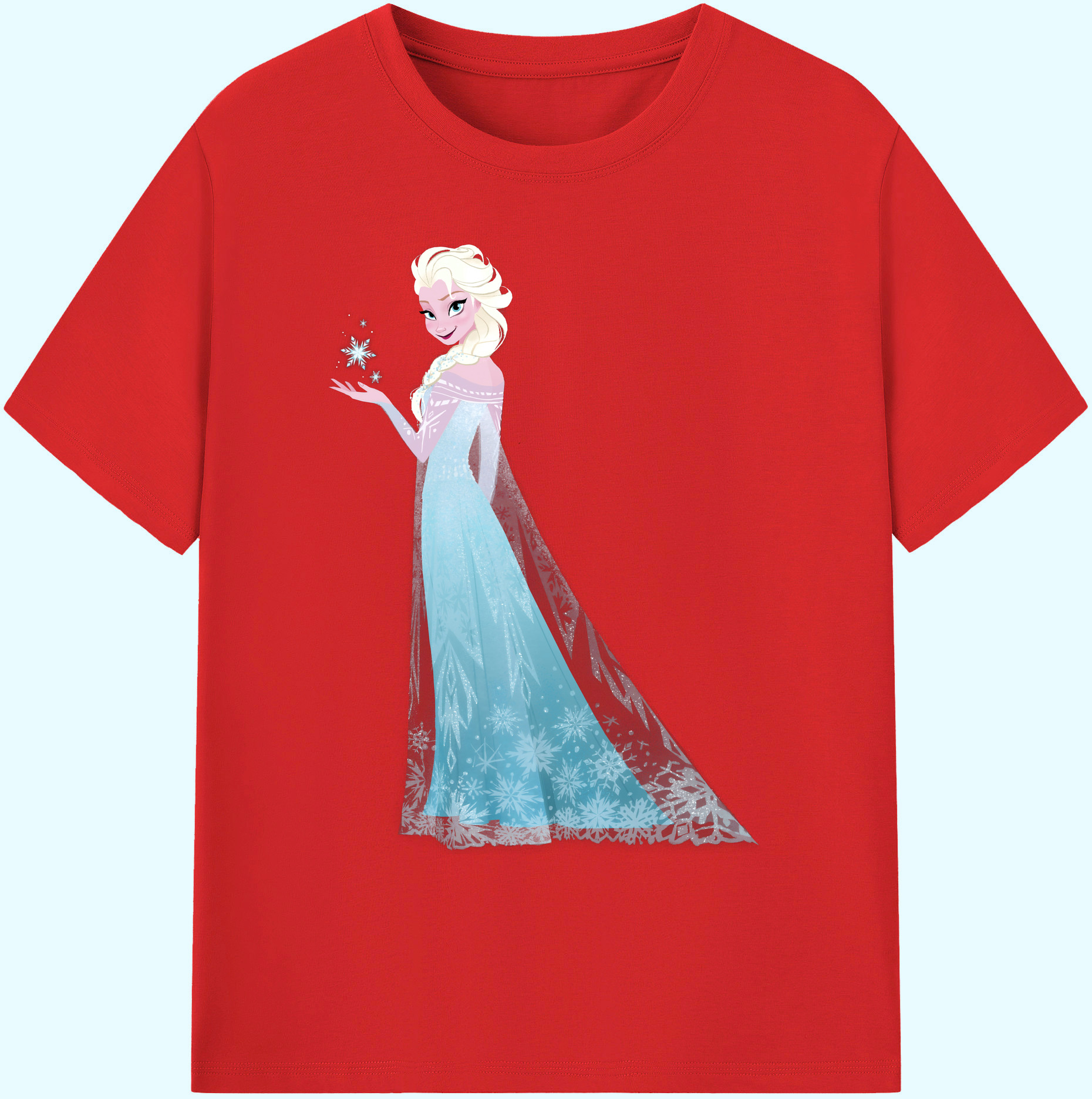 （画像用） アナと雪の女王 アンナ エルサ Frozen Anna Elsa 綿100％ メンズ半袖Tシャツ｜肌触りやわらか＆通気性