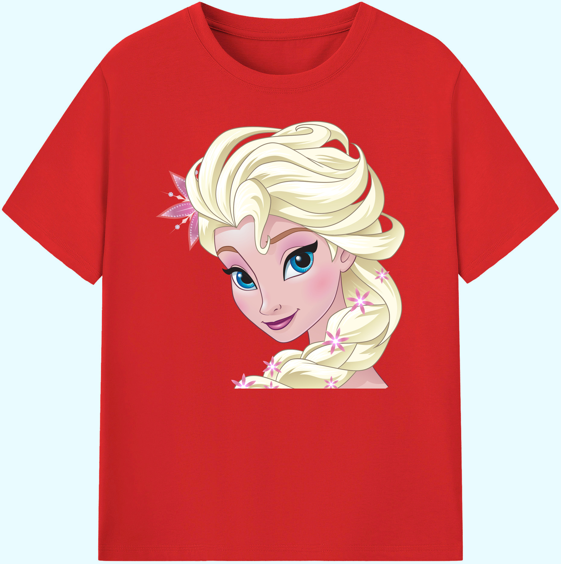 （画像用） アナと雪の女王 アンナ エルサ Frozen Anna Elsa 綿100％ メンズ半袖Tシャツ｜肌触りやわらか＆通気性