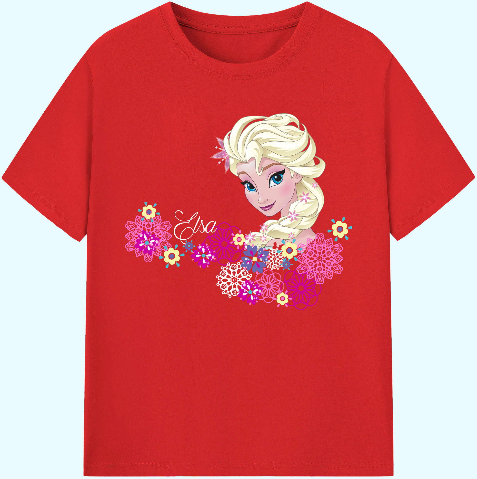 （画像用） アナと雪の女王 アンナ エルサ Frozen Anna Elsa 綿100％ メンズ半袖Tシャツ｜肌触りやわらか＆通気性