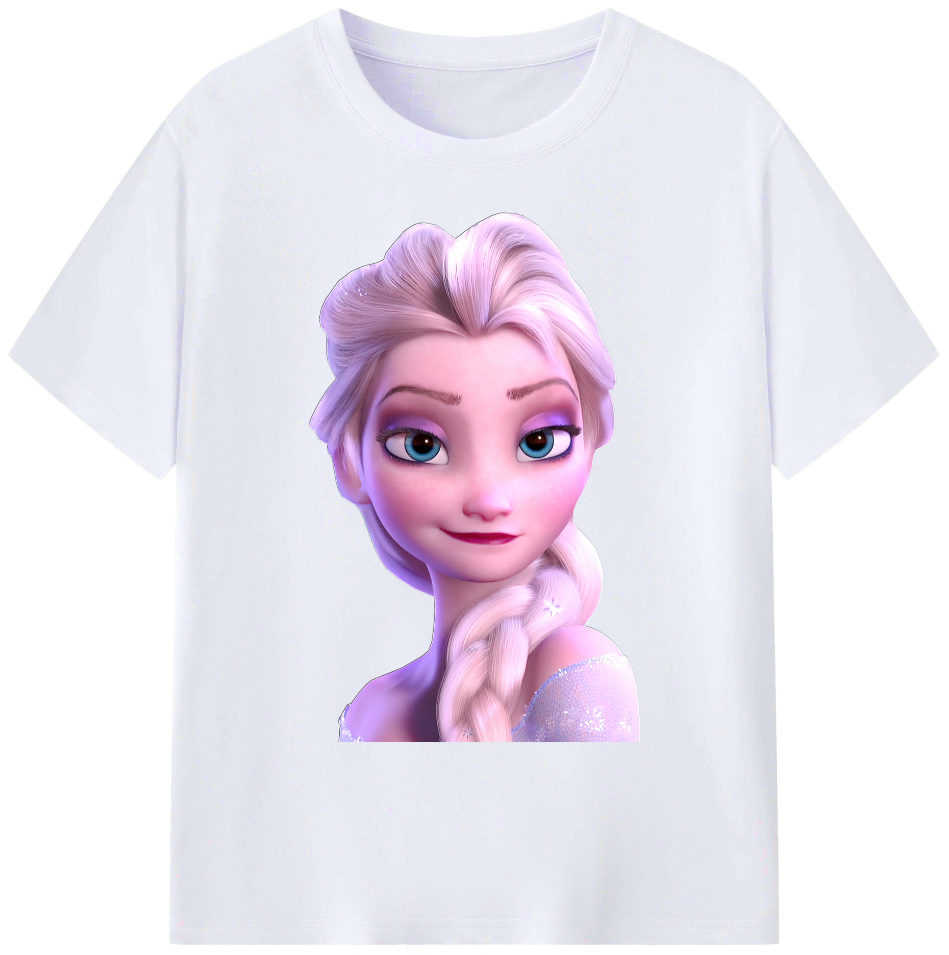 （画像用） アナと雪の女王 アンナ エルサ Frozen Anna Elsa 綿100％ メンズ半袖Tシャツ｜肌触りやわらか＆通気性