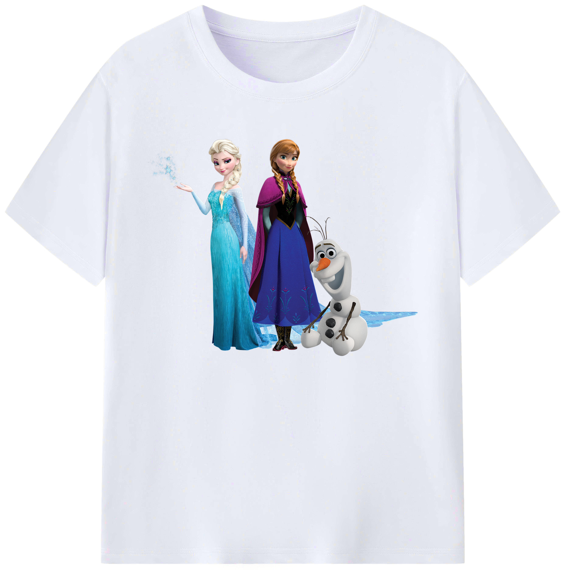 （画像用） アナと雪の女王 アンナ エルサ Frozen Anna Elsa 綿100％ メンズ半袖Tシャツ｜肌触りやわらか＆通気性