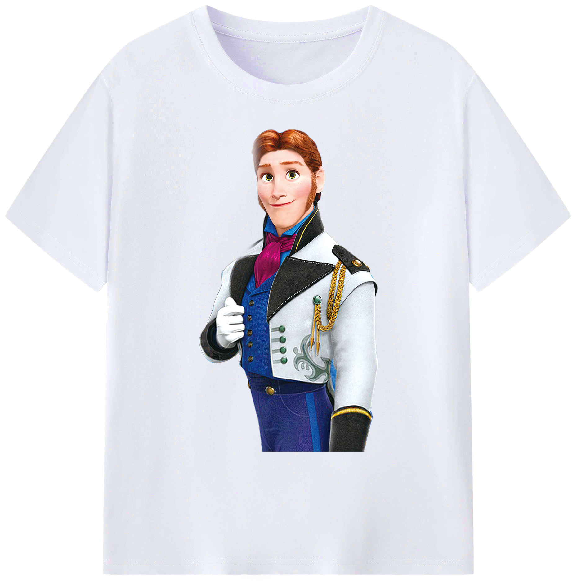 （画像用） アナと雪の女王 アンナ エルサ Frozen Anna Elsa 綿100％ メンズ半袖Tシャツ｜肌触りやわらか＆通気性