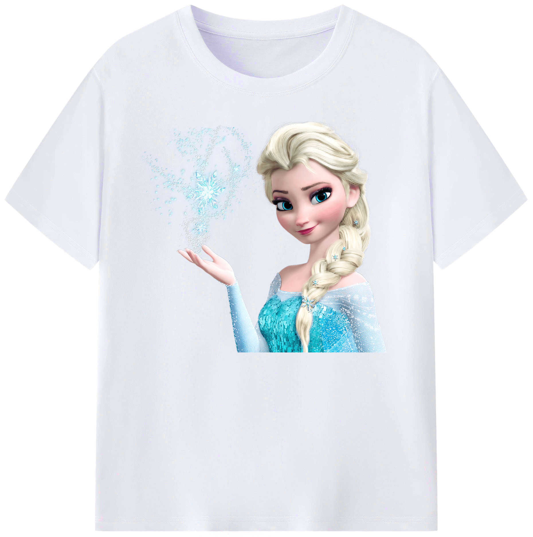 （画像用） アナと雪の女王 アンナ エルサ Frozen Anna Elsa 綿100％ メンズ半袖Tシャツ｜肌触りやわらか＆通気性