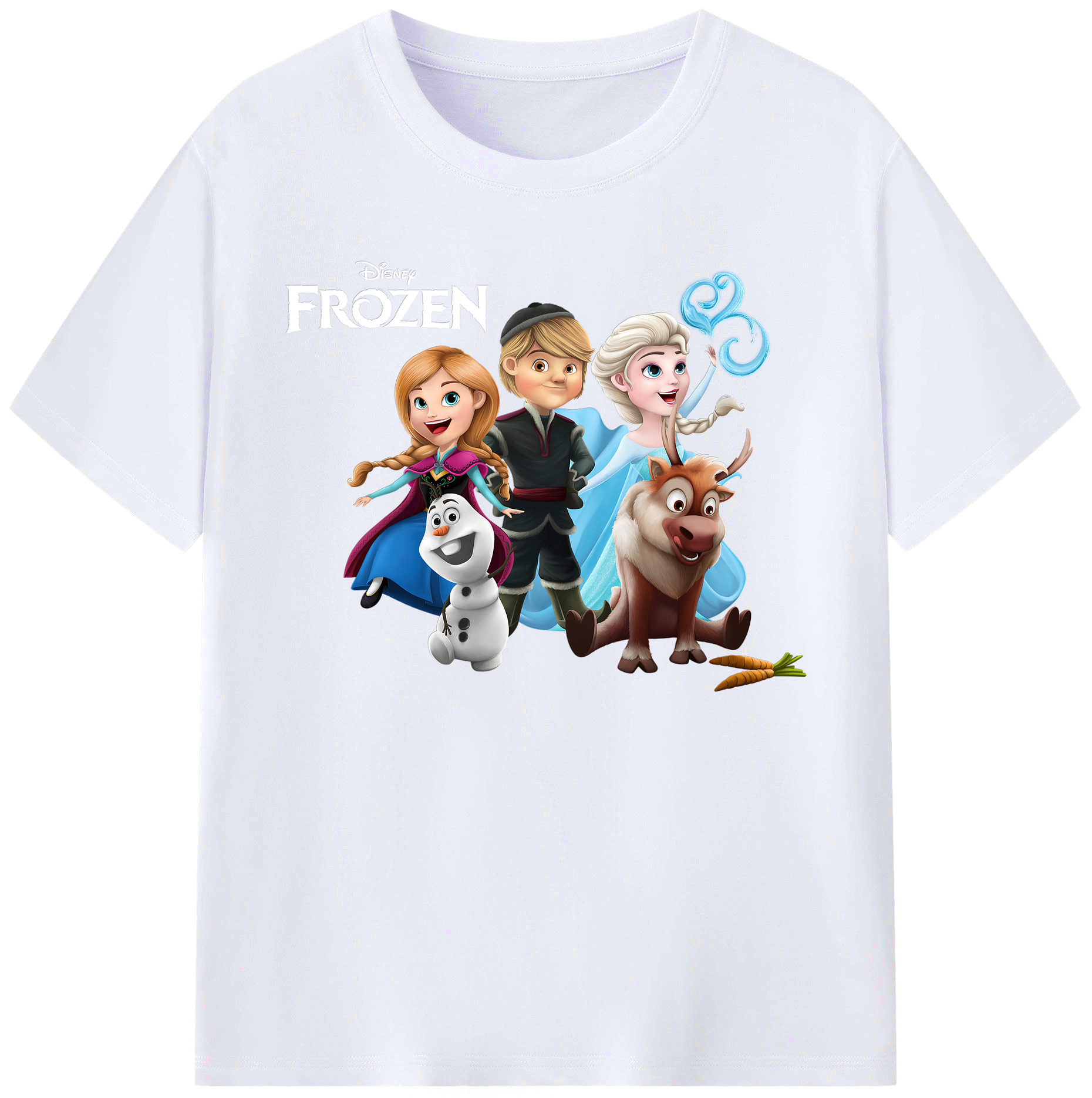 （画像用） アナと雪の女王 アンナ エルサ Frozen Anna Elsa 綿100％ メンズ半袖Tシャツ｜肌触りやわらか＆通気性