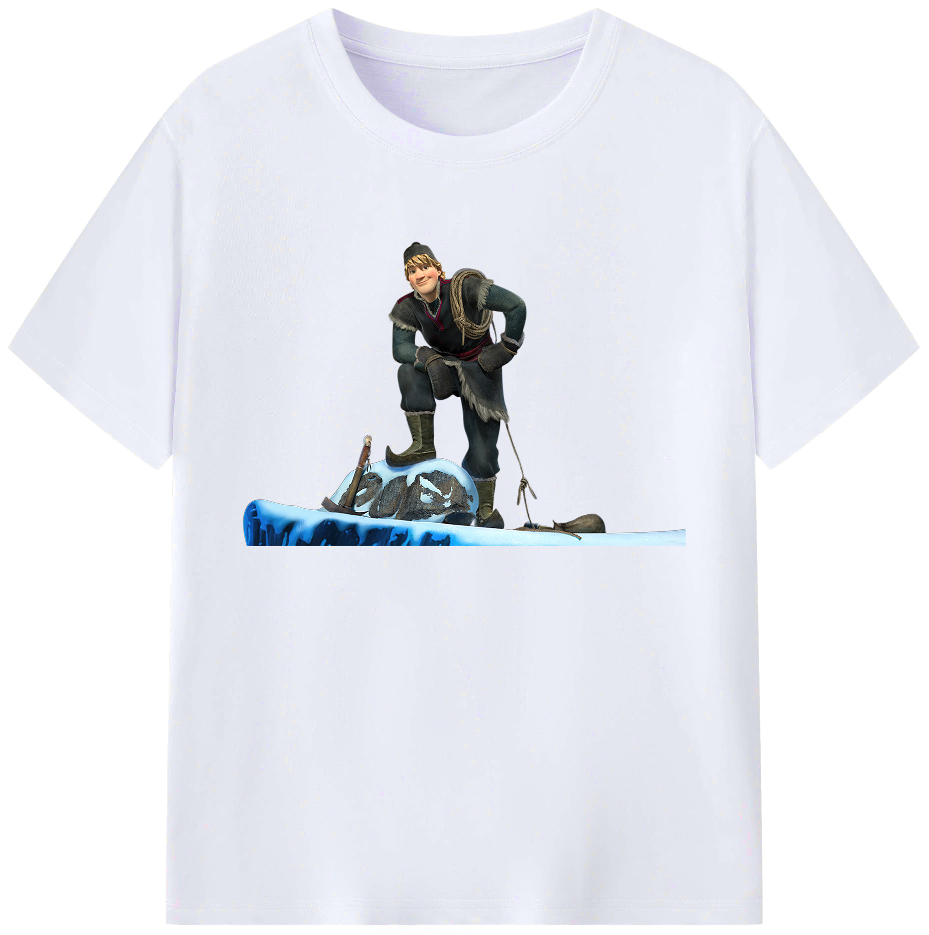 （画像用） アナと雪の女王 アンナ エルサ Frozen Anna Elsa 綿100％ メンズ半袖Tシャツ｜肌触りやわらか＆通気性