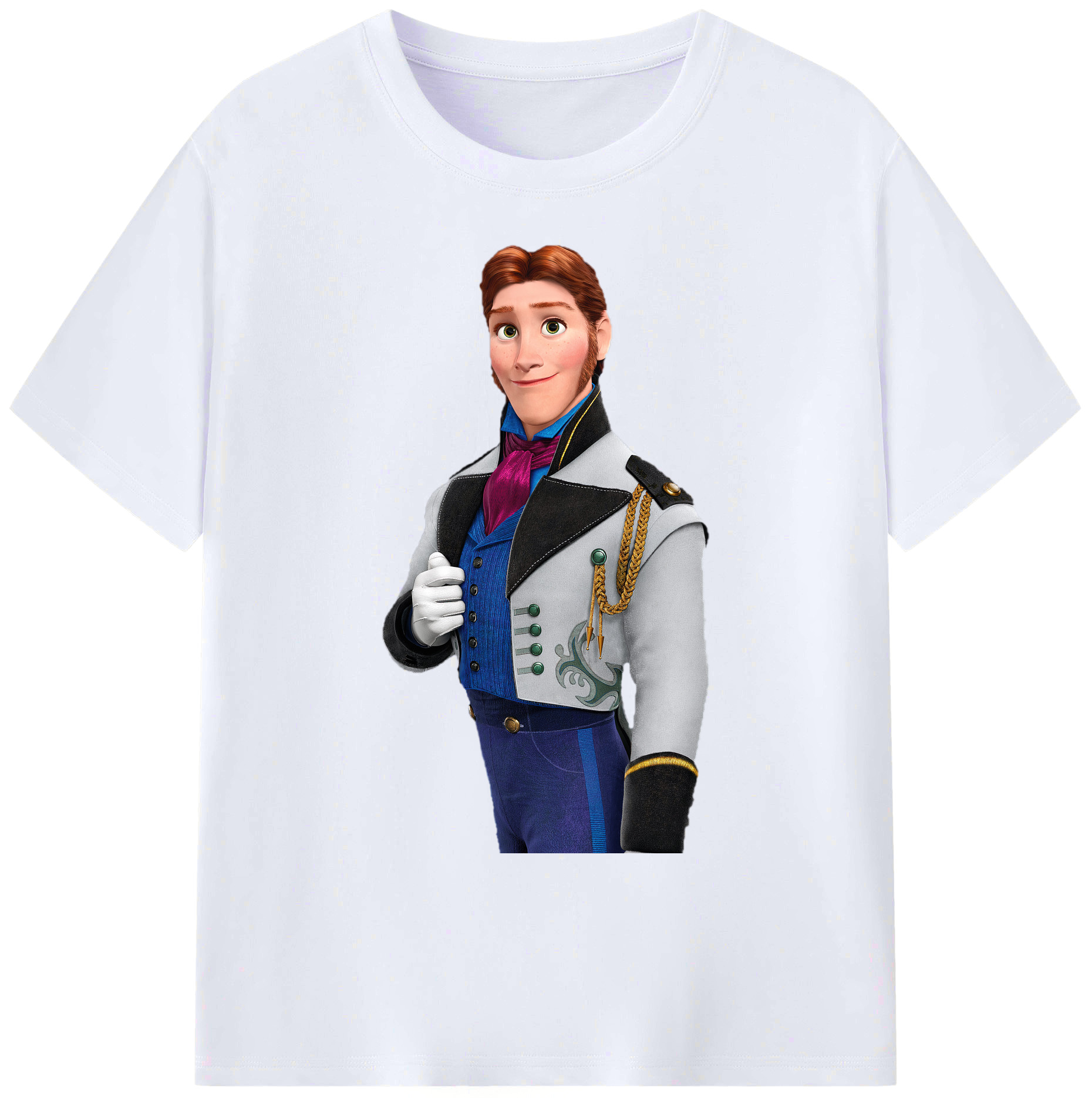 （画像用） アナと雪の女王 アンナ エルサ Frozen Anna Elsa 綿100％ メンズ半袖Tシャツ｜肌触りやわらか＆通気性