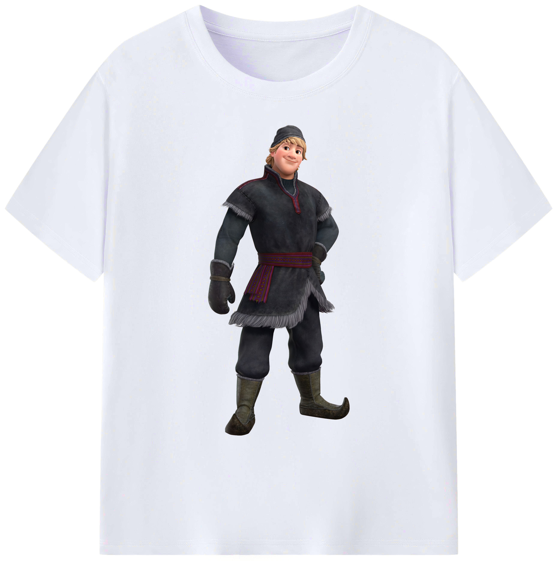 （画像用） アナと雪の女王 アンナ エルサ Frozen Anna Elsa 綿100％ メンズ半袖Tシャツ｜肌触りやわらか＆通気性