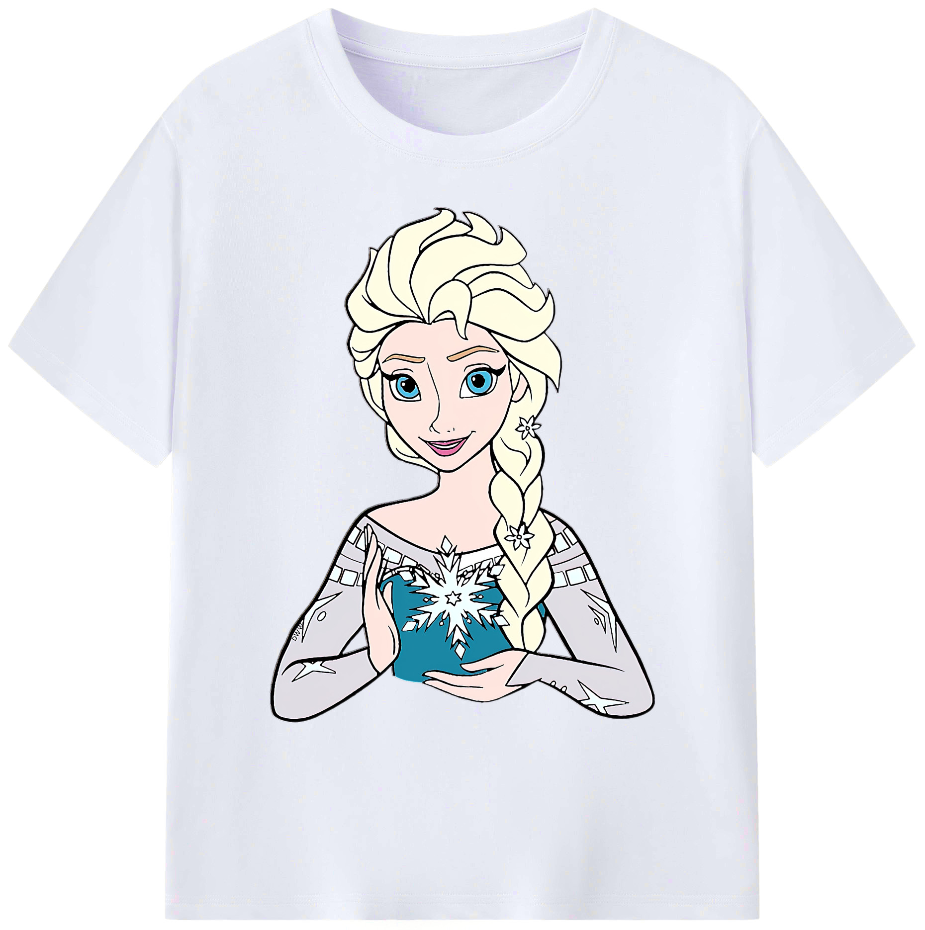 （画像用） アナと雪の女王 アンナ エルサ Frozen Anna Elsa 綿100％ メンズ半袖Tシャツ｜肌触りやわらか＆通気性
