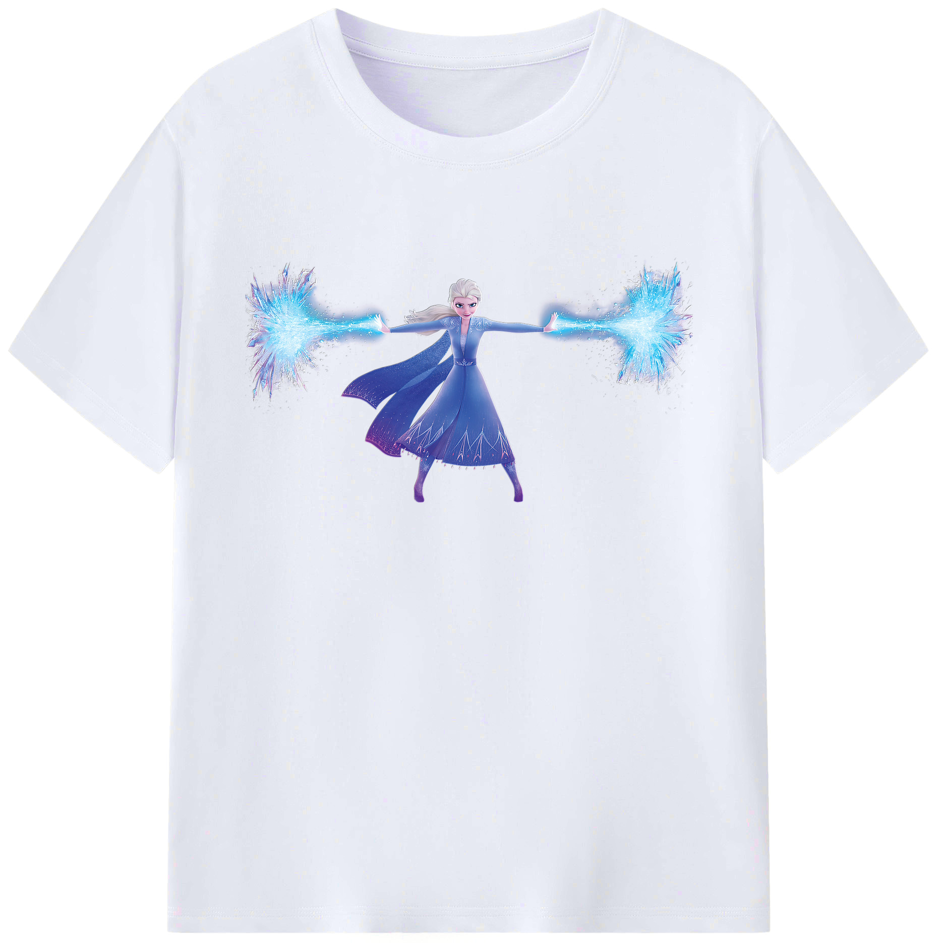 （画像用） アナと雪の女王 アンナ エルサ Frozen Anna Elsa 綿100％ メンズ半袖Tシャツ｜肌触りやわらか＆通気性