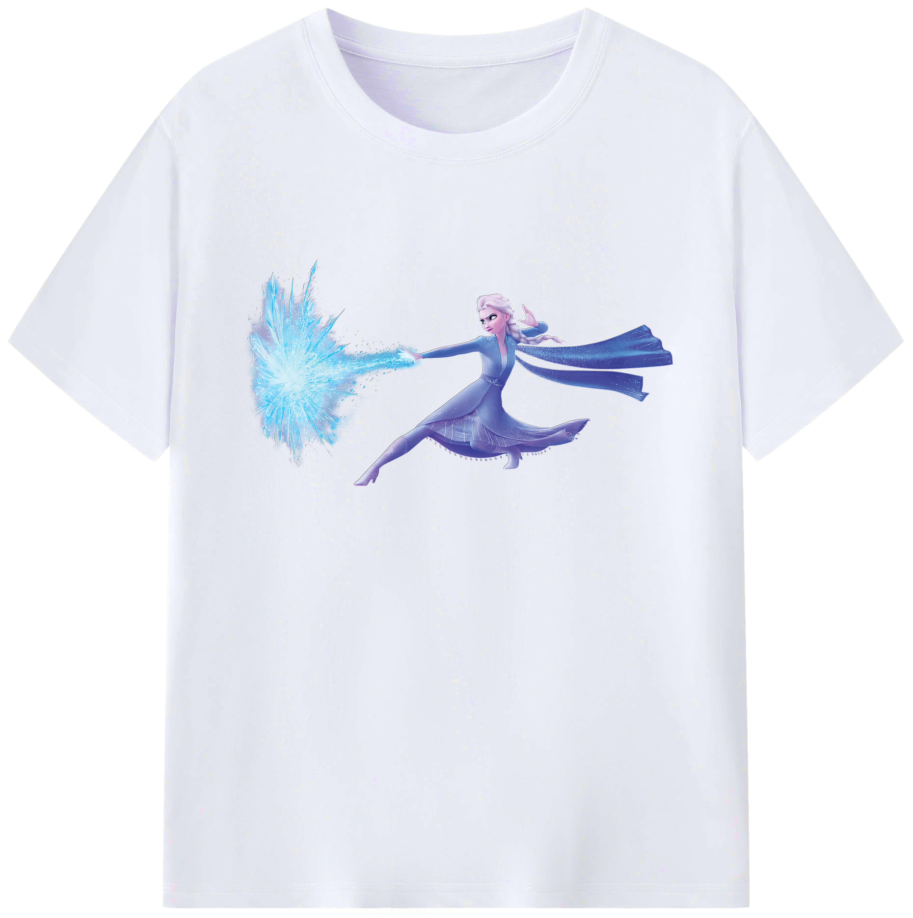 （画像用） アナと雪の女王 アンナ エルサ Frozen Anna Elsa 綿100％ メンズ半袖Tシャツ｜肌触りやわらか＆通気性