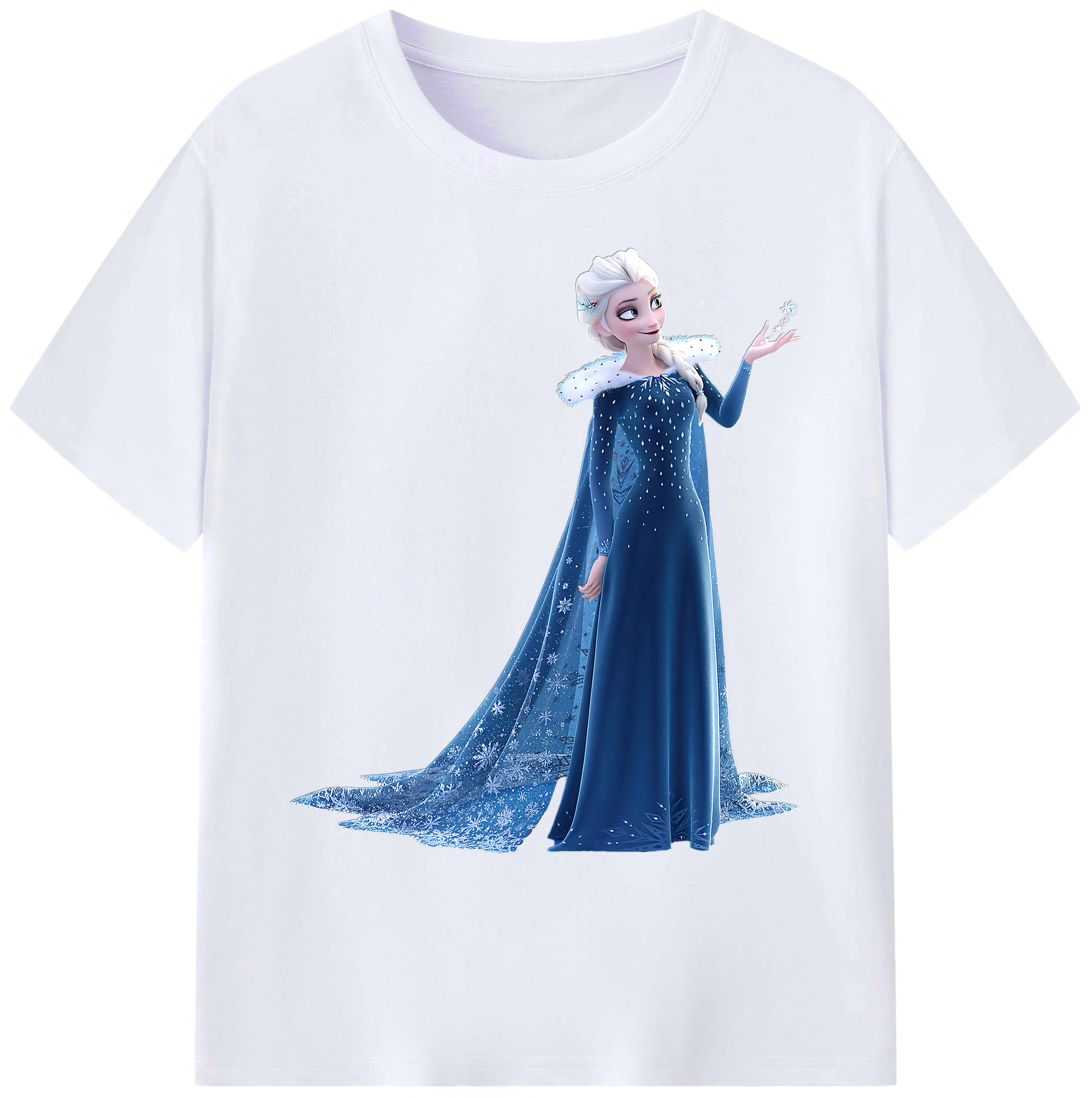 （画像用） アナと雪の女王 アンナ エルサ Frozen Anna Elsa 綿100％ メンズ半袖Tシャツ｜肌触りやわらか＆通気性