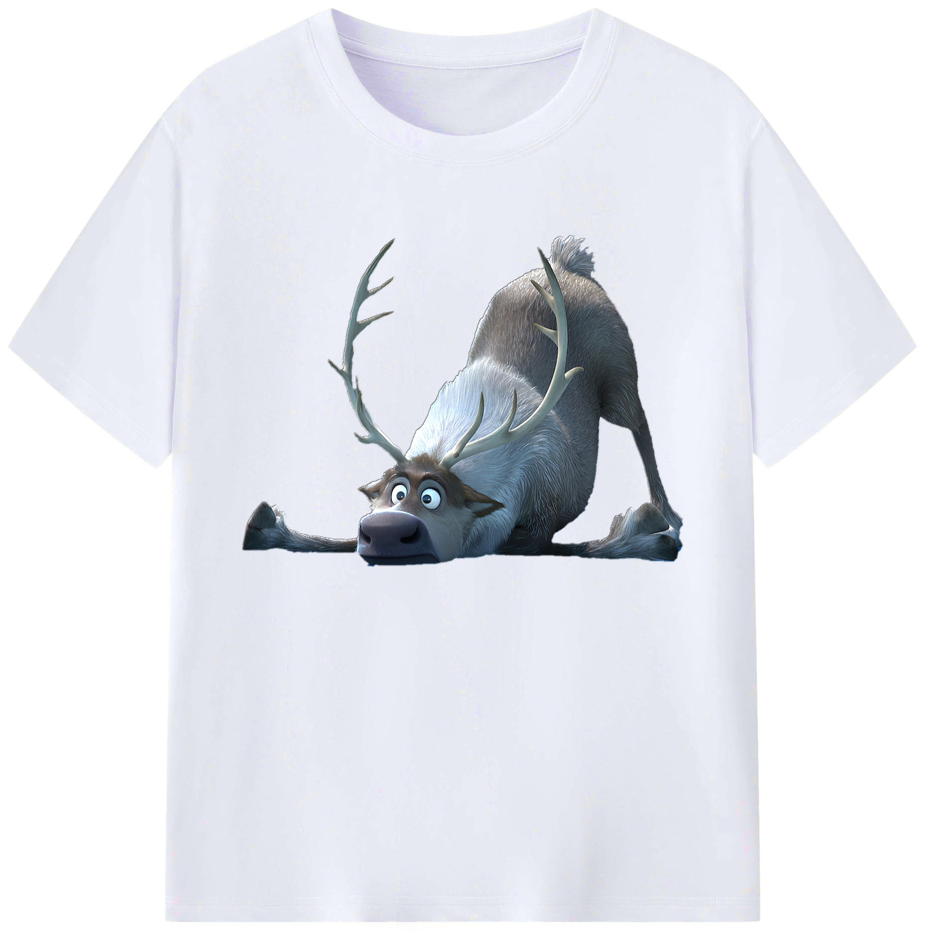 （画像用） アナと雪の女王 アンナ エルサ Frozen Anna Elsa 綿100％ メンズ半袖Tシャツ｜肌触りやわらか＆通気性