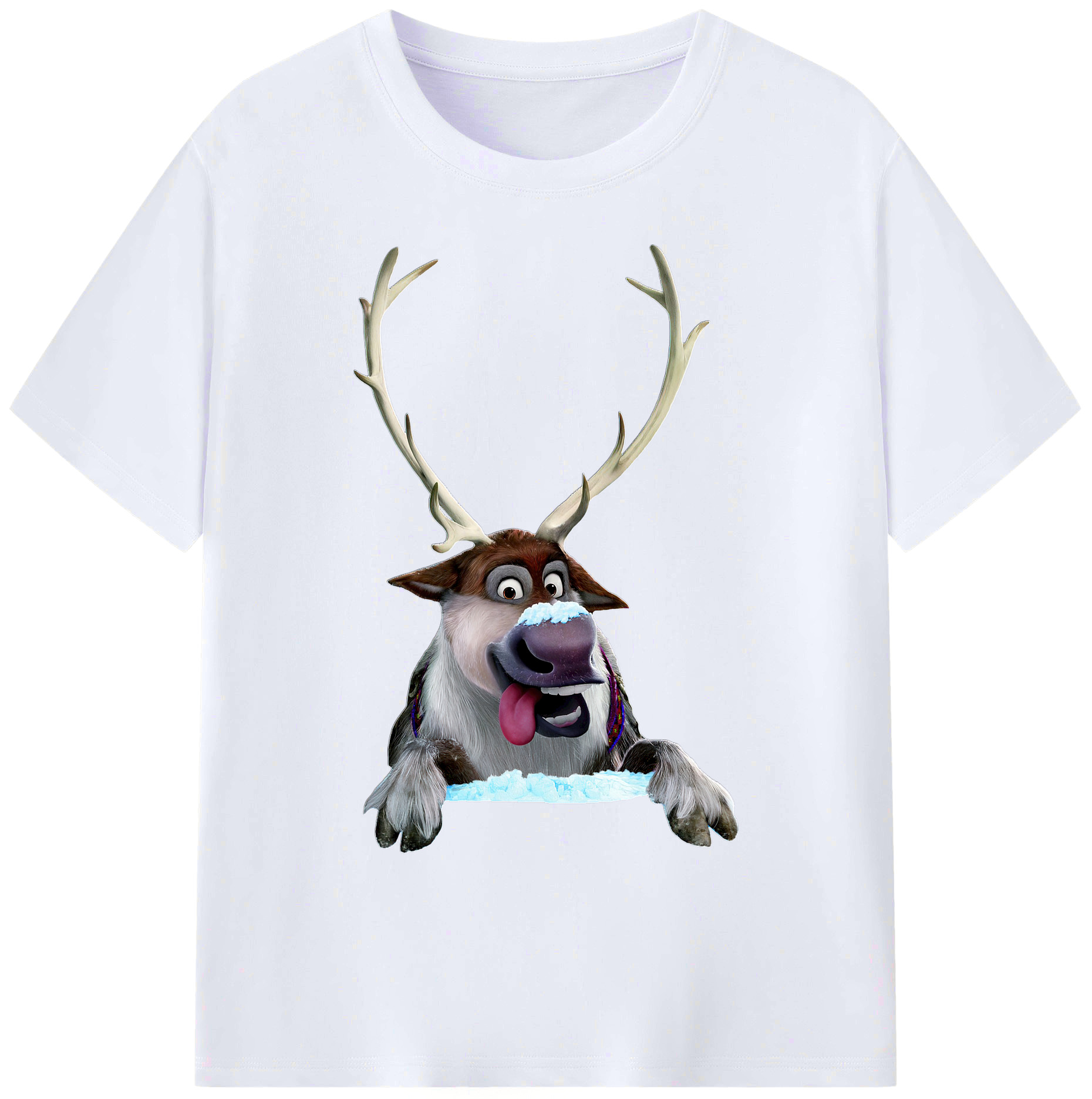 （画像用） アナと雪の女王 アンナ エルサ Frozen Anna Elsa 綿100％ メンズ半袖Tシャツ｜肌触りやわらか＆通気性