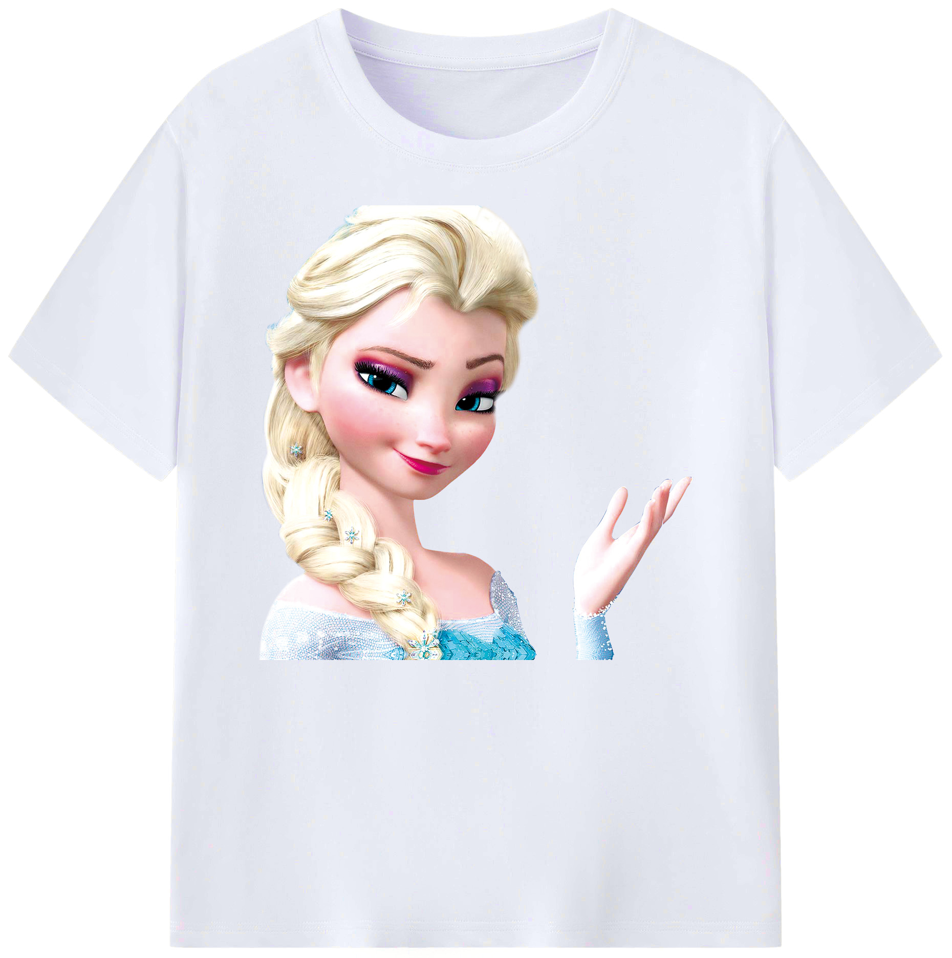 （画像用） アナと雪の女王 アンナ エルサ Frozen Anna Elsa 綿100％ メンズ半袖Tシャツ｜肌触りやわらか＆通気性