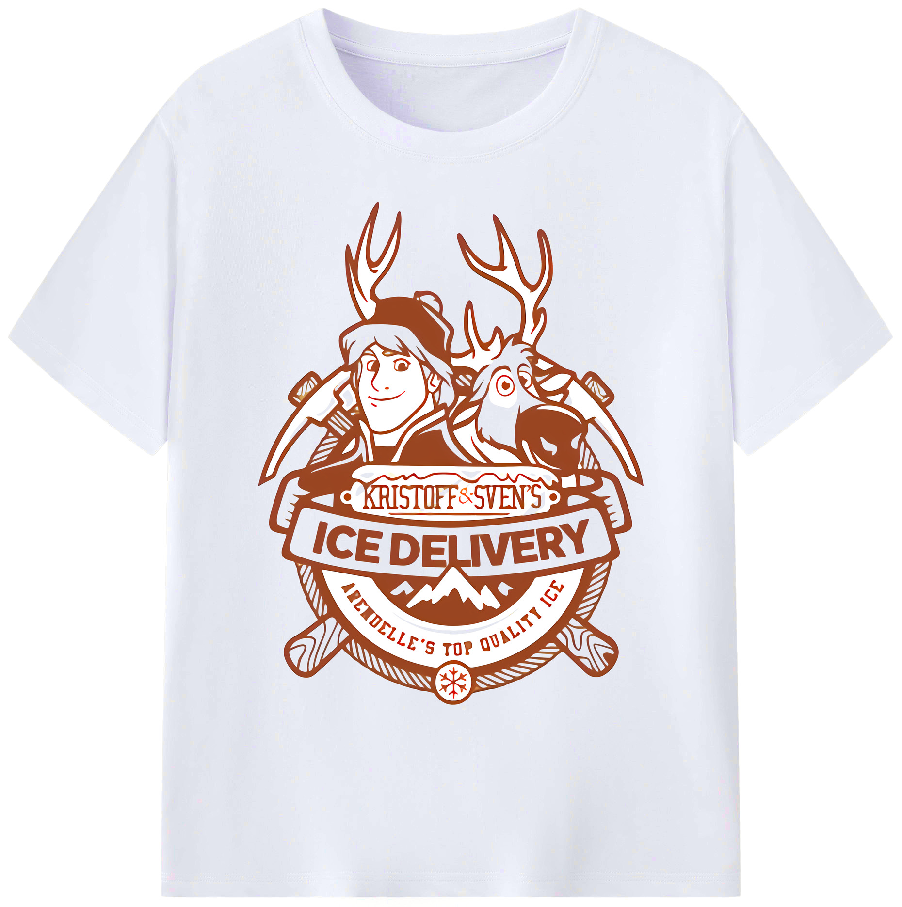（画像用） アナと雪の女王 アンナ エルサ Frozen Anna Elsa 綿100％ メンズ半袖Tシャツ｜肌触りやわらか＆通気性