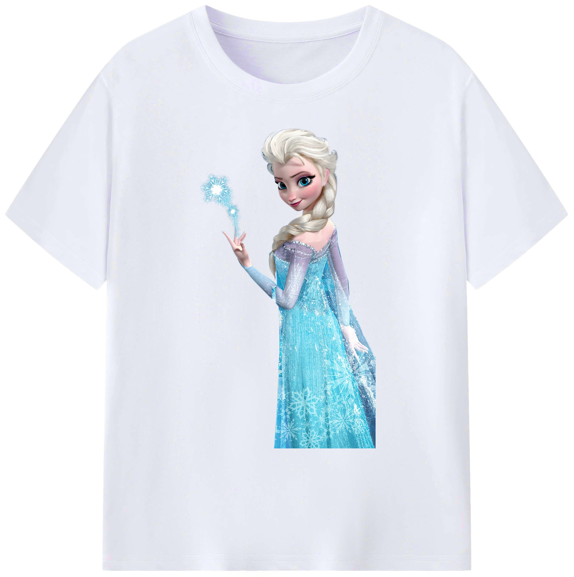 （画像用） アナと雪の女王 アンナ エルサ Frozen Anna Elsa 綿100％ メンズ半袖Tシャツ｜肌触りやわらか＆通気性