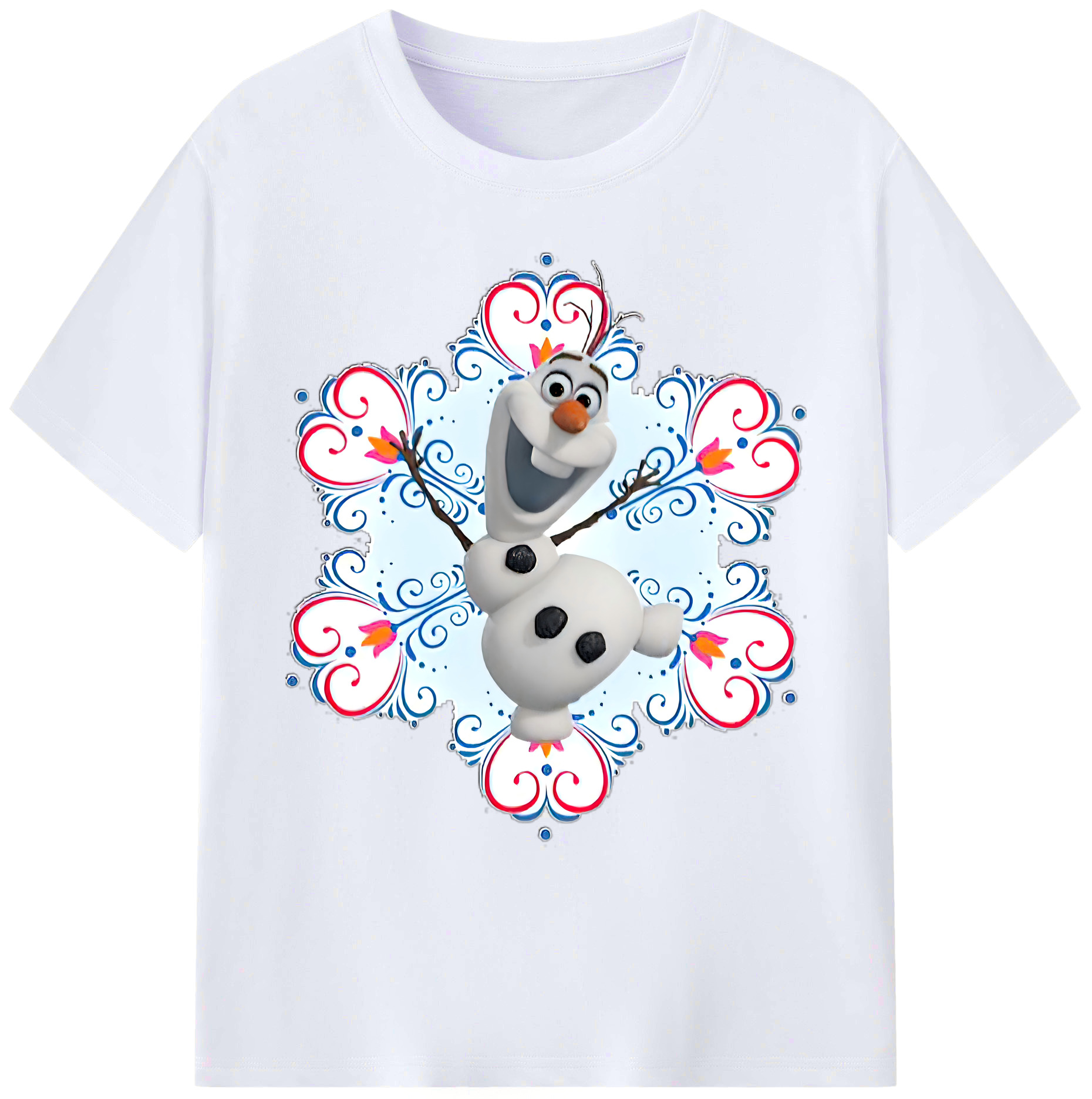 （画像用） アナと雪の女王 アンナ エルサ Frozen Anna Elsa 綿100％ メンズ半袖Tシャツ｜肌触りやわらか＆通気性