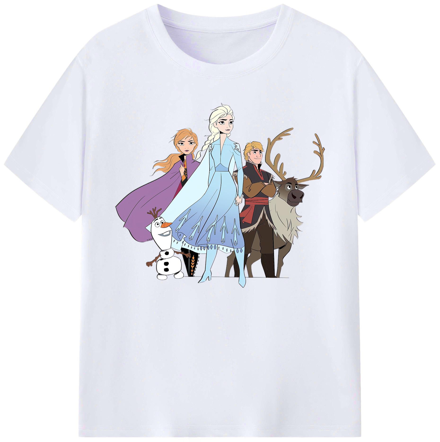 （画像用） アナと雪の女王 アンナ エルサ Frozen Anna Elsa 綿100％ メンズ半袖Tシャツ｜肌触りやわらか＆通気性