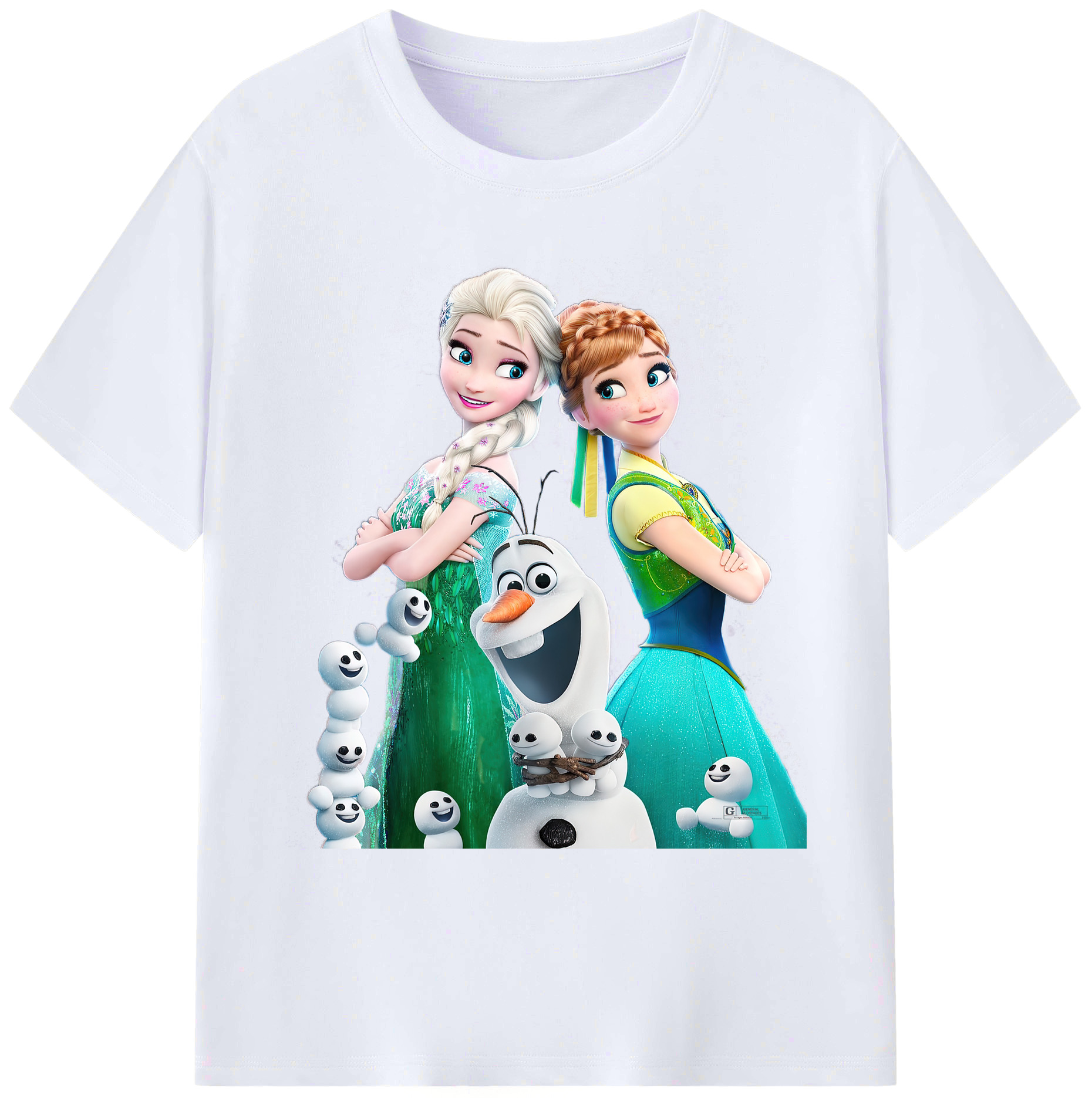 （画像用） アナと雪の女王 アンナ エルサ Frozen Anna Elsa 綿100％ メンズ半袖Tシャツ｜肌触りやわらか＆通気性