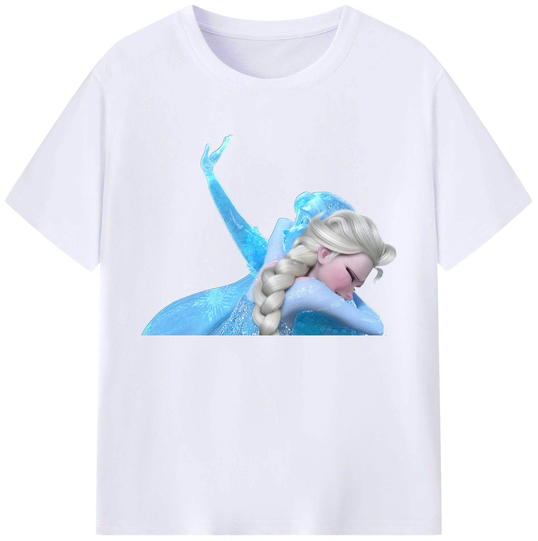 （画像用） アナと雪の女王 アンナ エルサ Frozen Anna Elsa 綿100％ メンズ半袖Tシャツ｜肌触りやわらか＆通気性