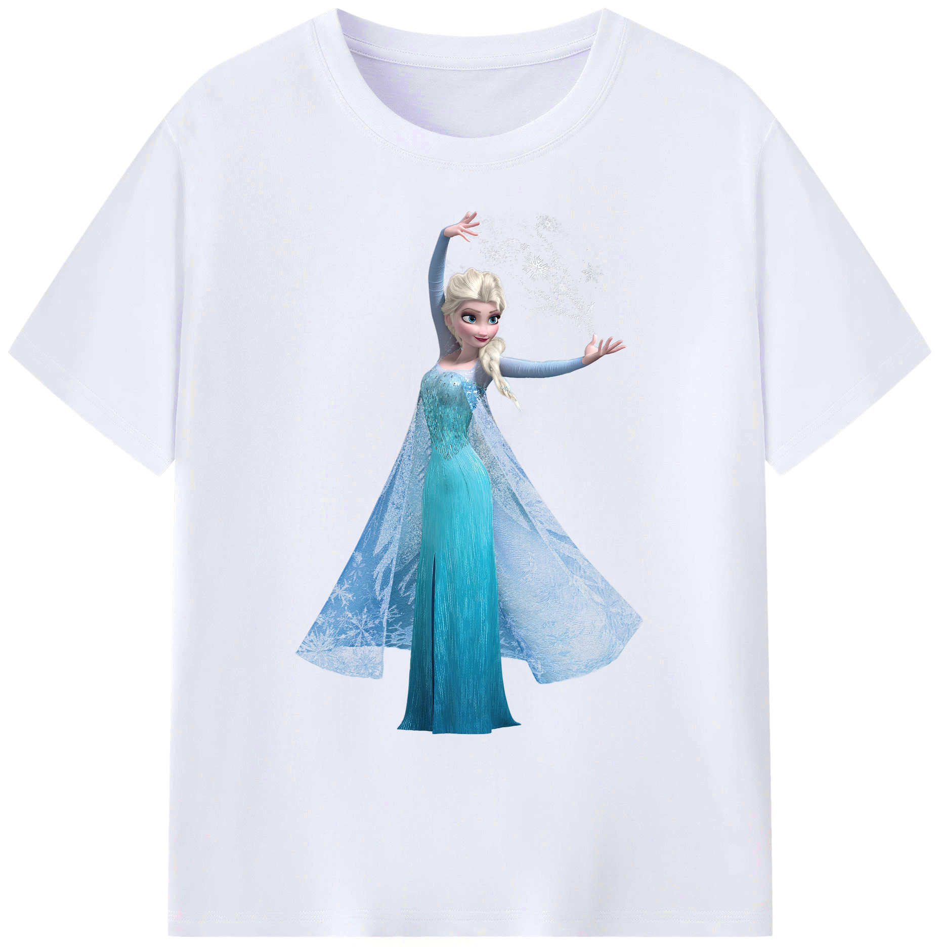 （画像用） アナと雪の女王 アンナ エルサ Frozen Anna Elsa 綿100％ メンズ半袖Tシャツ｜肌触りやわらか＆通気性