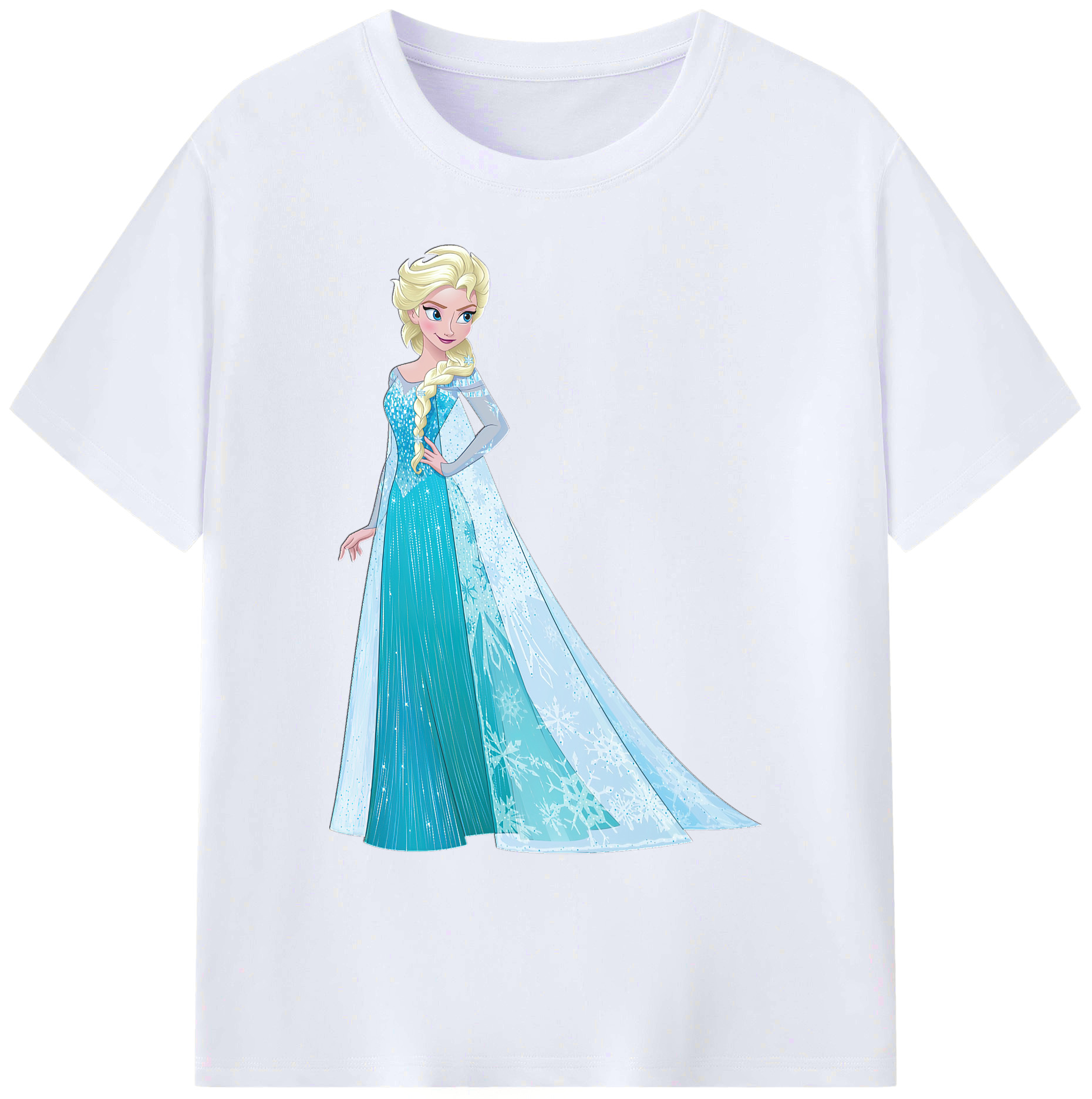 （画像用） アナと雪の女王 アンナ エルサ Frozen Anna Elsa 綿100％ メンズ半袖Tシャツ｜肌触りやわらか＆通気性