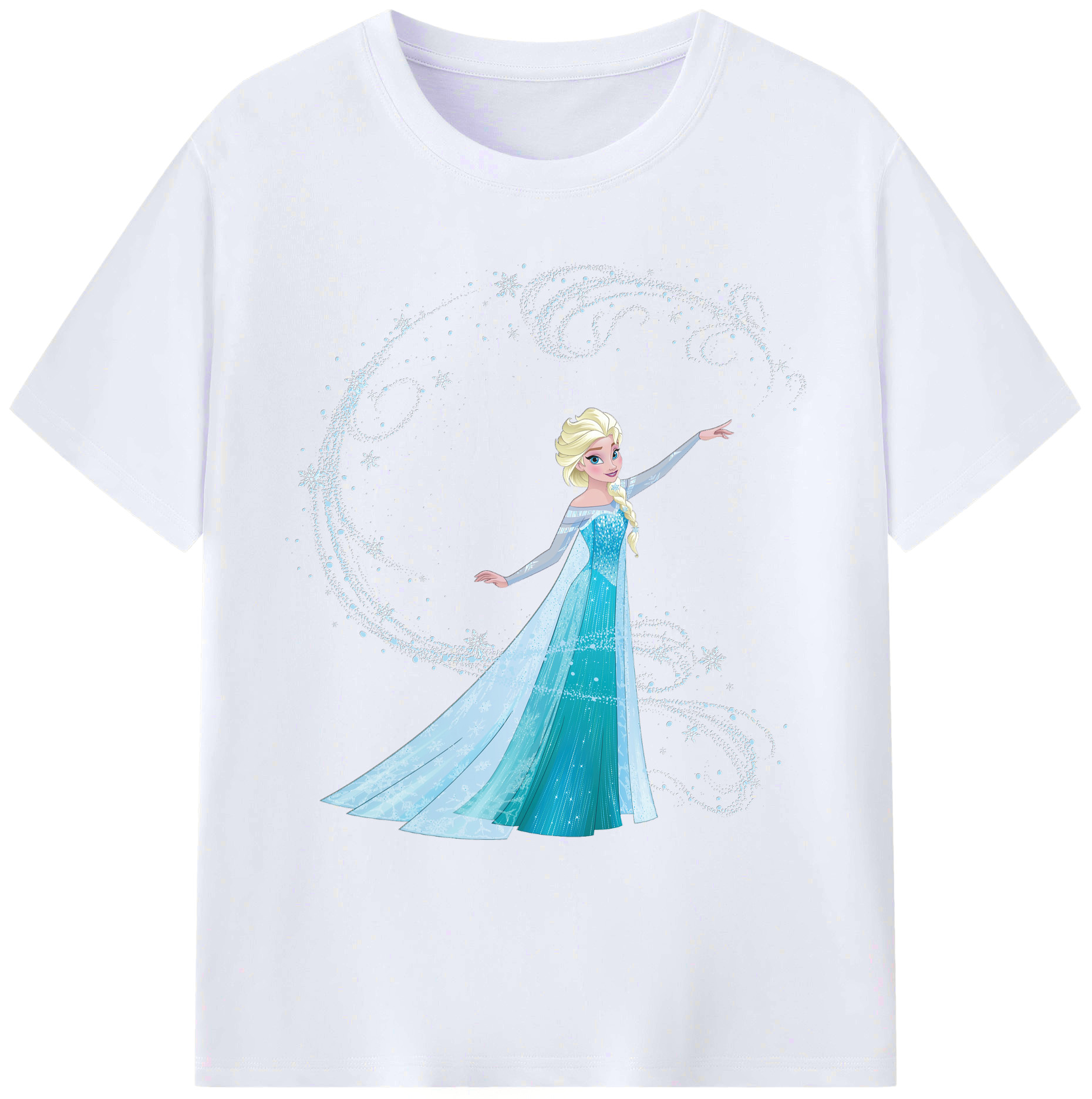 （画像用） アナと雪の女王 アンナ エルサ Frozen Anna Elsa 綿100％ メンズ半袖Tシャツ｜肌触りやわらか＆通気性