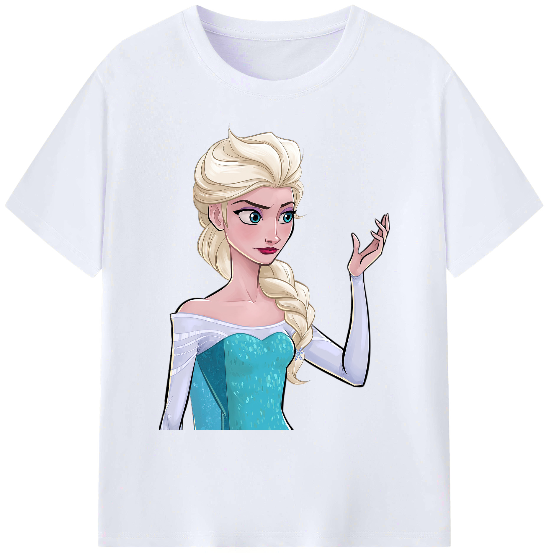 （画像用） アナと雪の女王 アンナ エルサ Frozen Anna Elsa 綿100％ メンズ半袖Tシャツ｜肌触りやわらか＆通気性