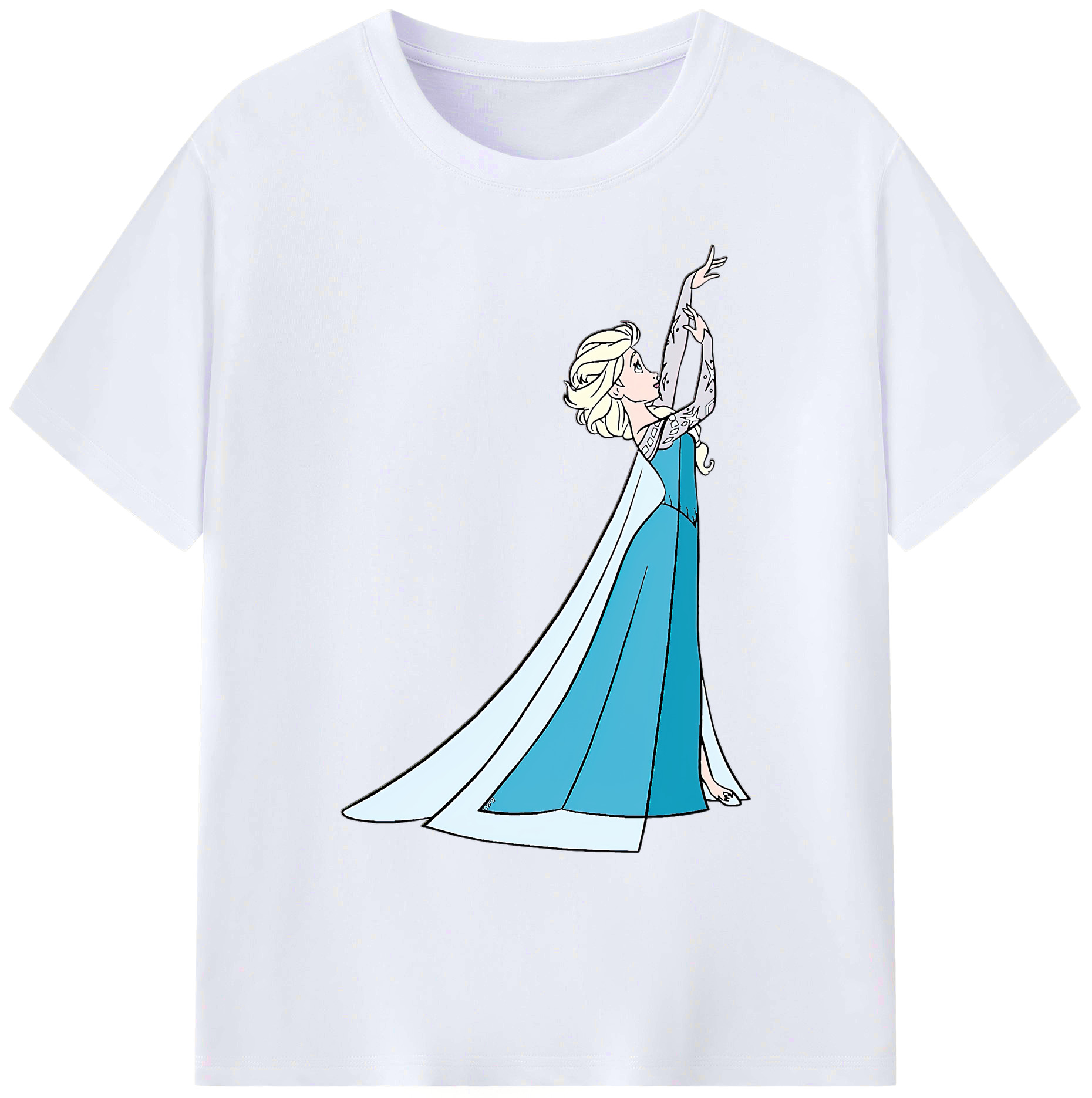 （画像用） アナと雪の女王 アンナ エルサ Frozen Anna Elsa 綿100％ メンズ半袖Tシャツ｜肌触りやわらか＆通気性
