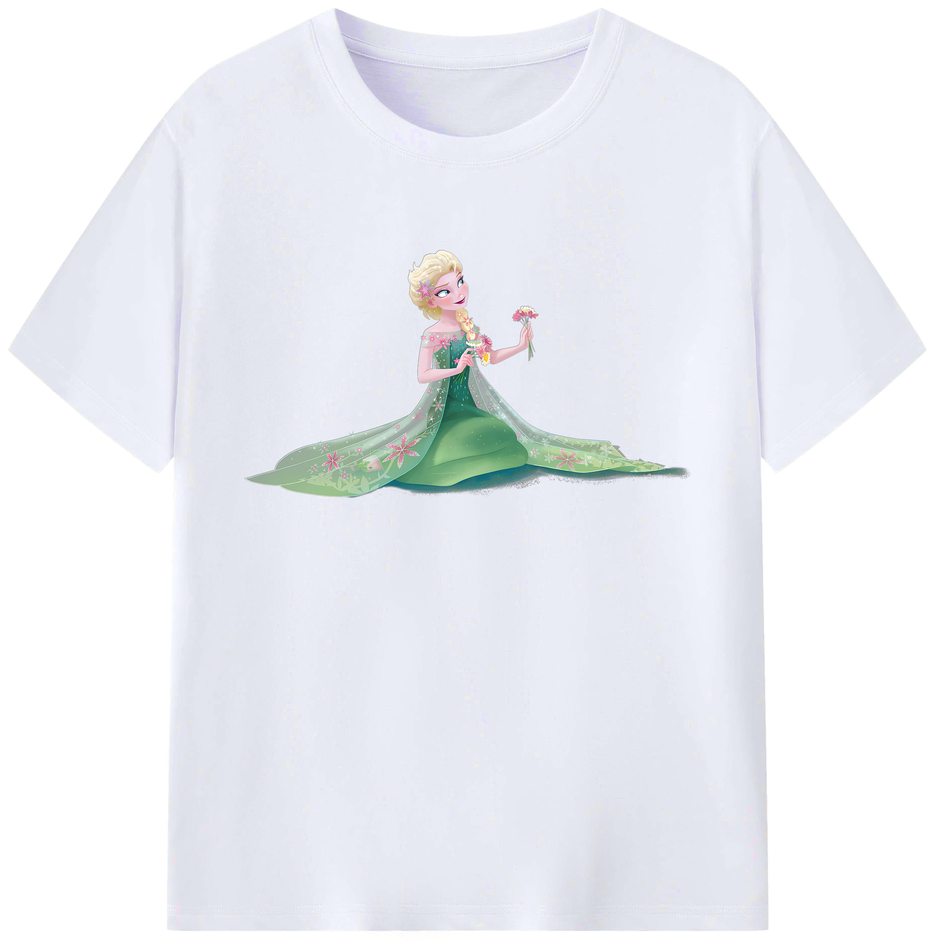 （画像用） アナと雪の女王 アンナ エルサ Frozen Anna Elsa 綿100％ メンズ半袖Tシャツ｜肌触りやわらか＆通気性