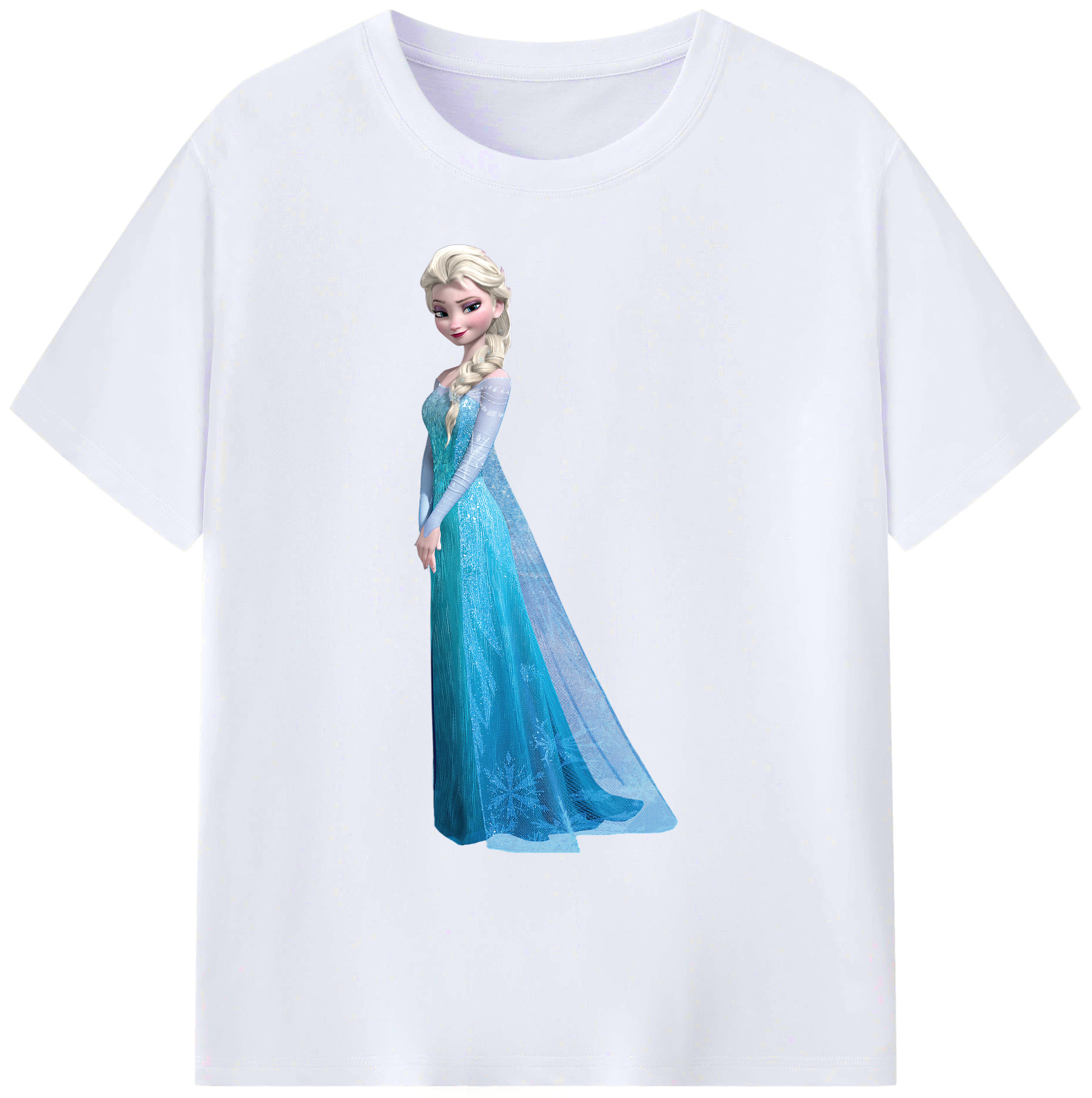 （画像用） アナと雪の女王 アンナ エルサ Frozen Anna Elsa 綿100％ メンズ半袖Tシャツ｜肌触りやわらか＆通気性