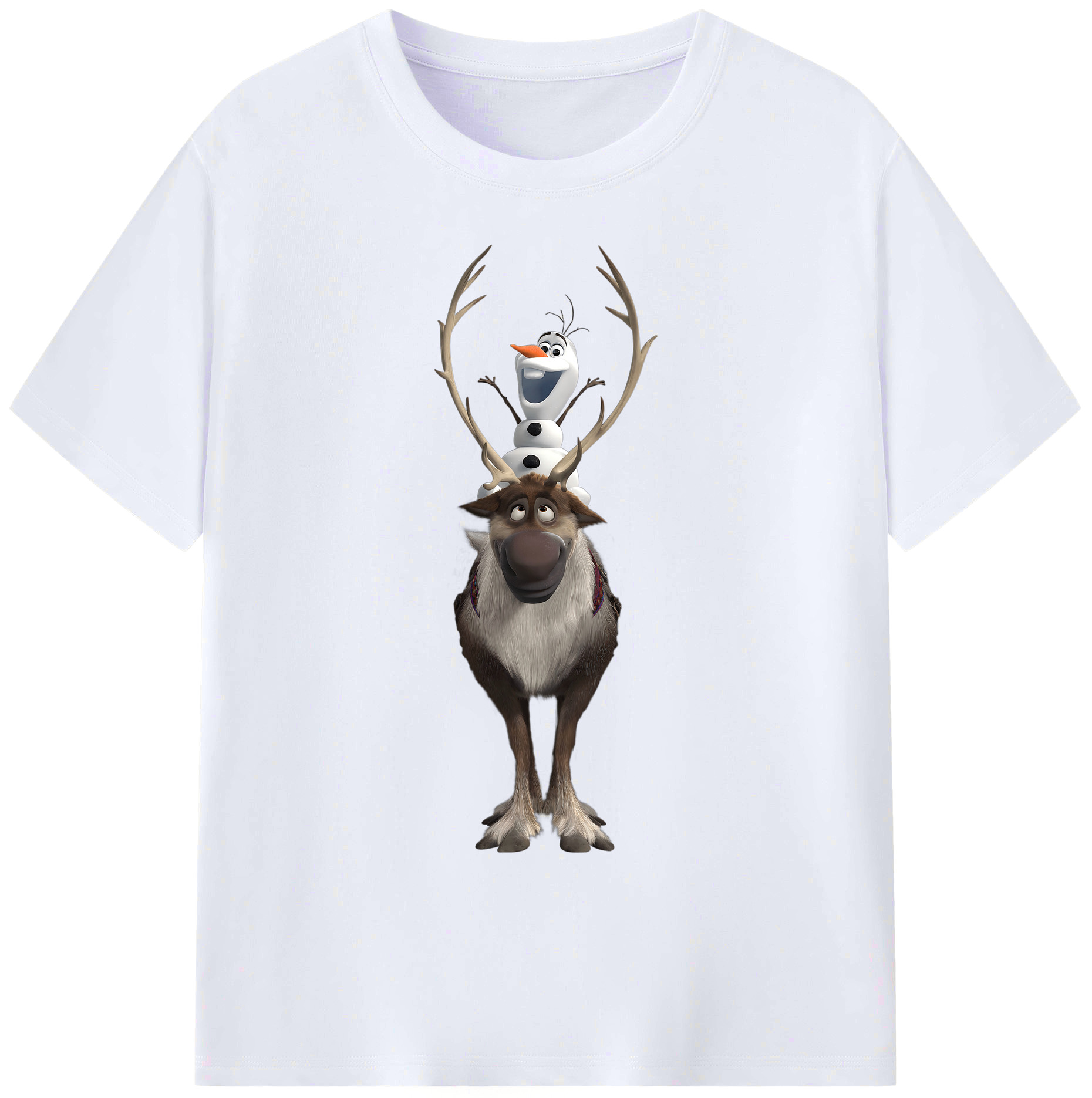 （画像用） アナと雪の女王 アンナ エルサ Frozen Anna Elsa 綿100％ メンズ半袖Tシャツ｜肌触りやわらか＆通気性