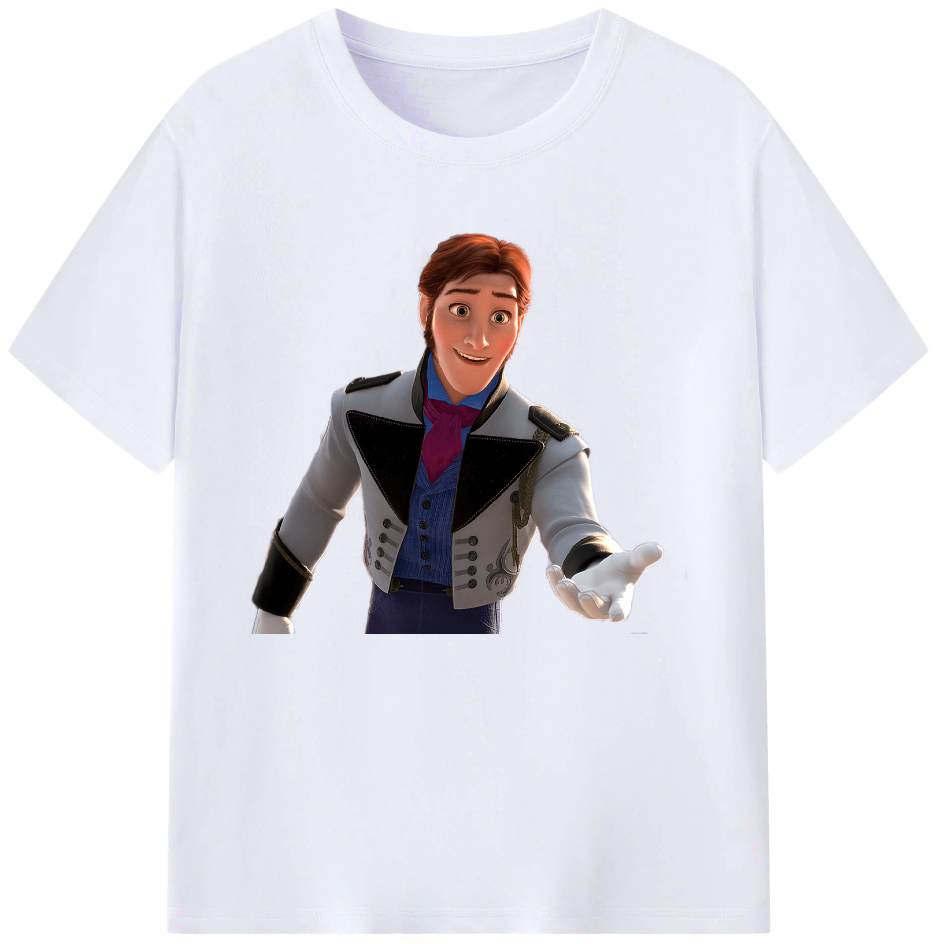 （画像用） アナと雪の女王 アンナ エルサ Frozen Anna Elsa 綿100％ メンズ半袖Tシャツ｜肌触りやわらか＆通気性