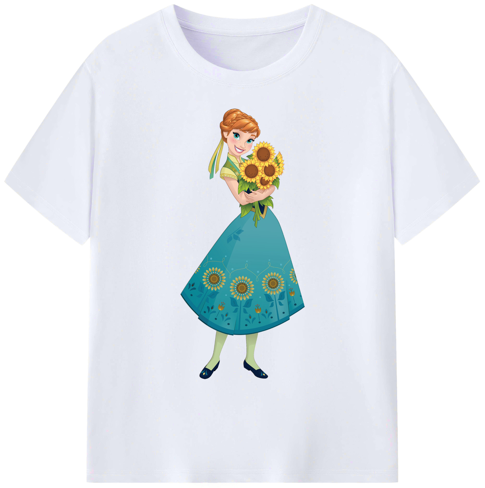 （画像用） アナと雪の女王 アンナ エルサ Frozen Anna Elsa 綿100％ メンズ半袖Tシャツ｜肌触りやわらか＆通気性
