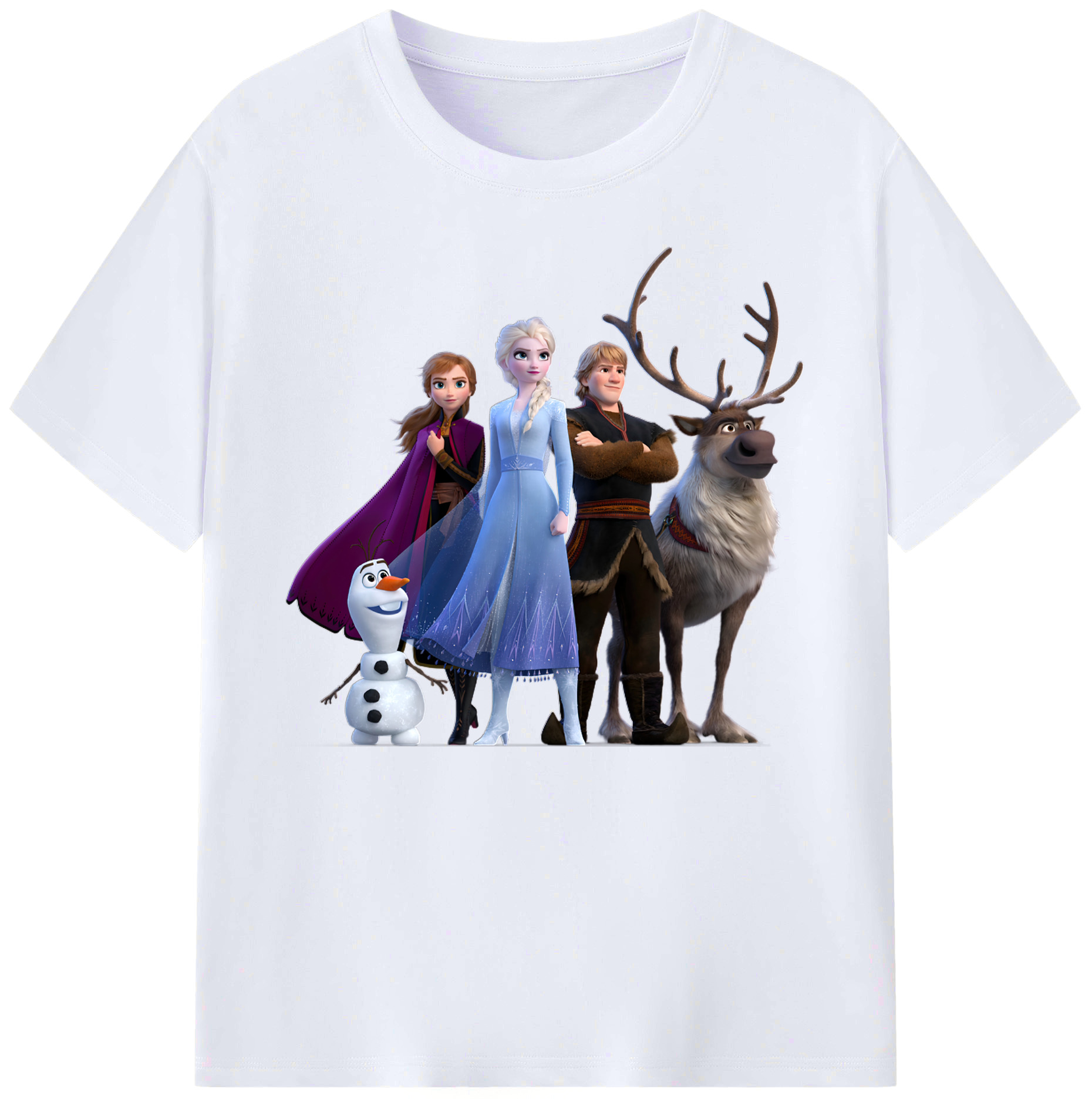 （画像用） アナと雪の女王 アンナ エルサ Frozen Anna Elsa 綿100％ メンズ半袖Tシャツ｜肌触りやわらか＆通気性