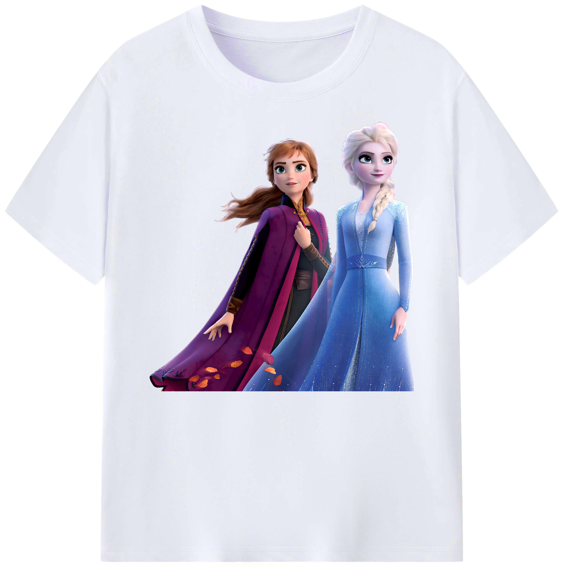（画像用） アナと雪の女王 アンナ エルサ Frozen Anna Elsa 綿100％ メンズ半袖Tシャツ｜肌触りやわらか＆通気性