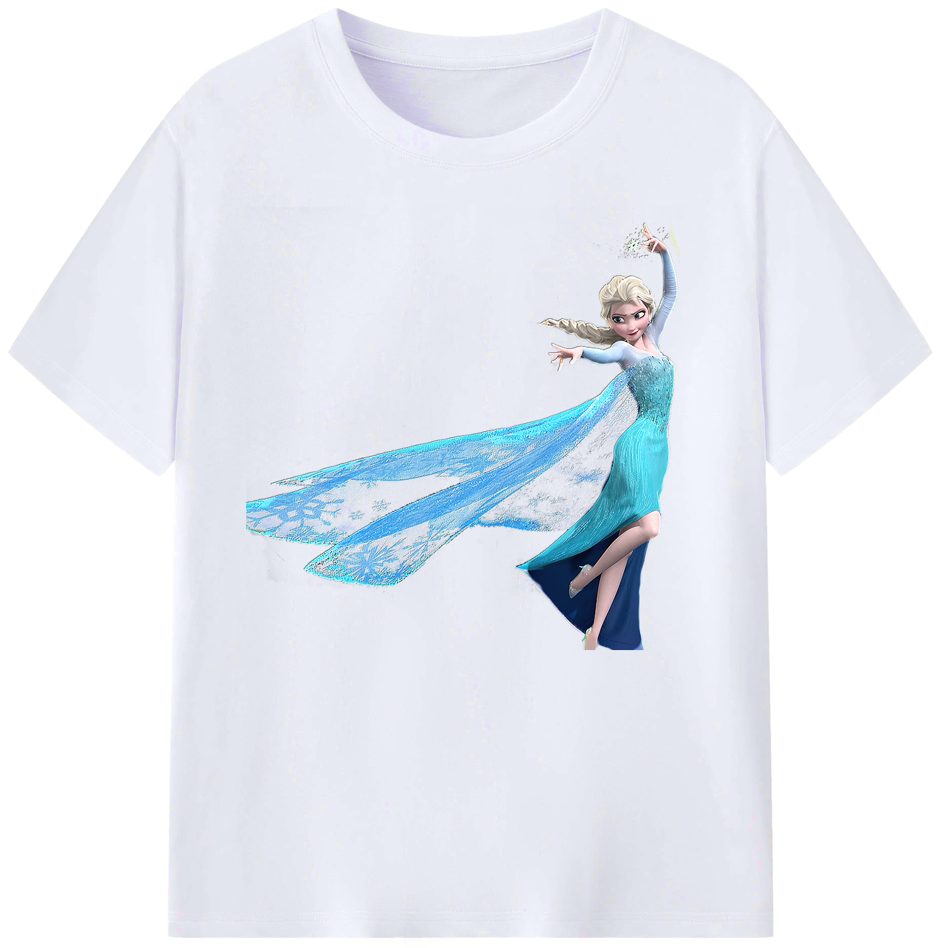（画像用） アナと雪の女王 アンナ エルサ Frozen Anna Elsa 綿100％ メンズ半袖Tシャツ｜肌触りやわらか＆通気性