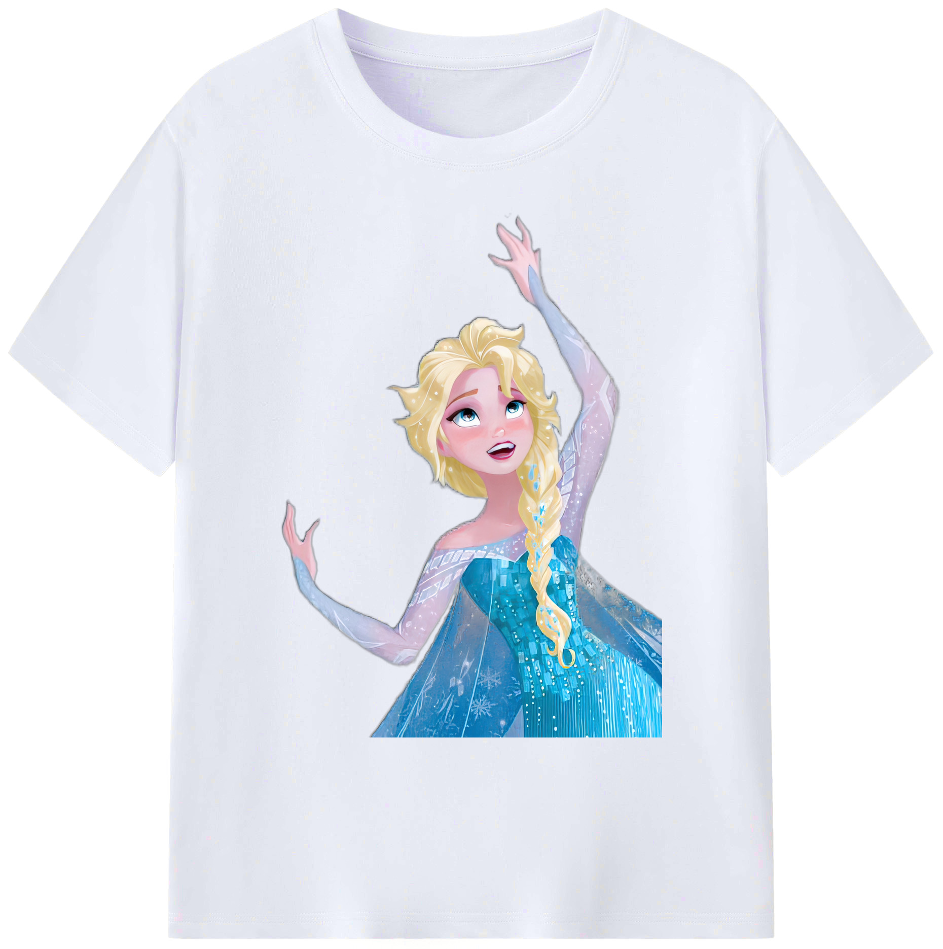 （画像用） アナと雪の女王 アンナ エルサ Frozen Anna Elsa 綿100％ メンズ半袖Tシャツ｜肌触りやわらか＆通気性