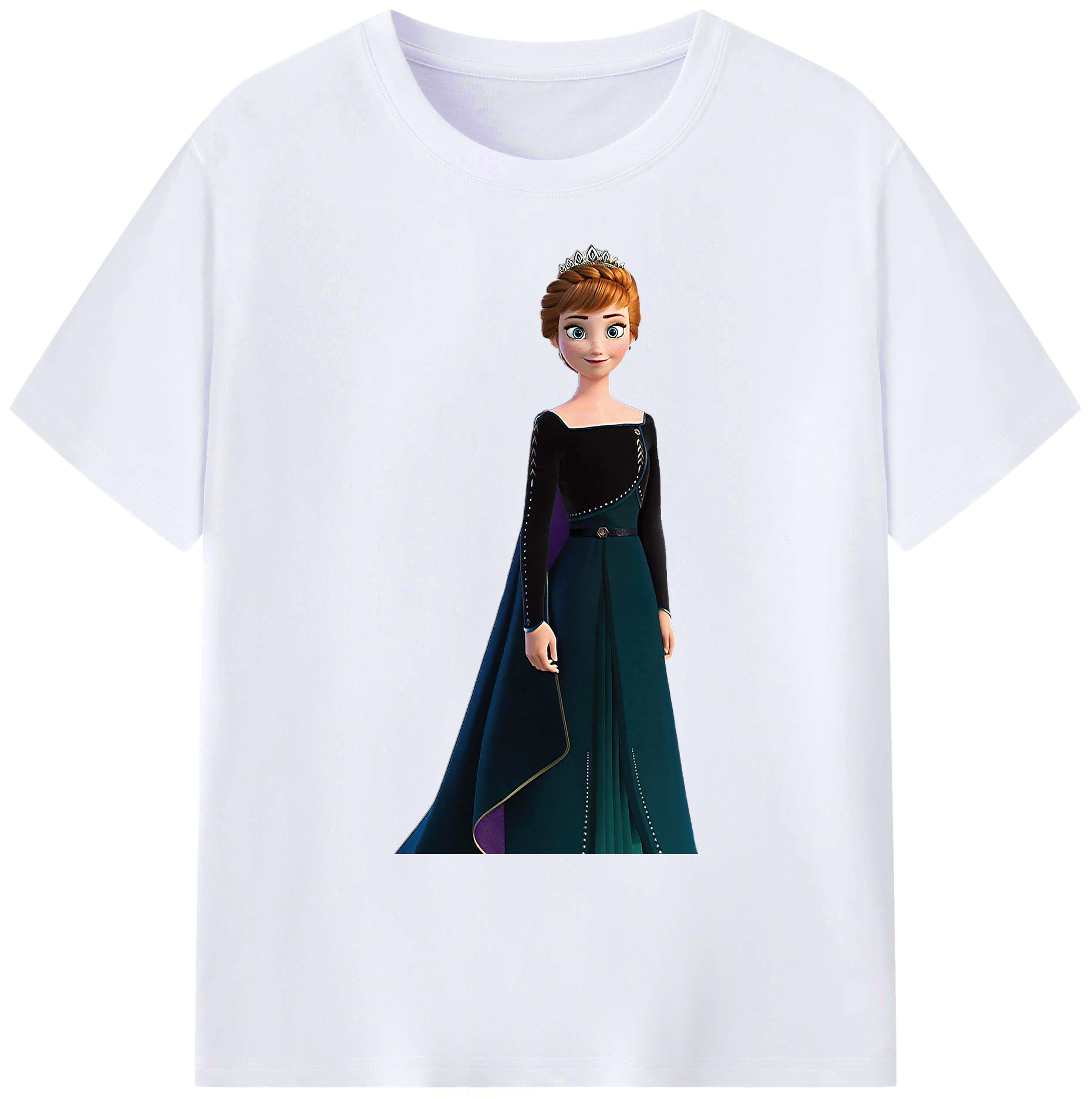（画像用） アナと雪の女王 アンナ エルサ Frozen Anna Elsa 綿100％ メンズ半袖Tシャツ｜肌触りやわらか＆通気性