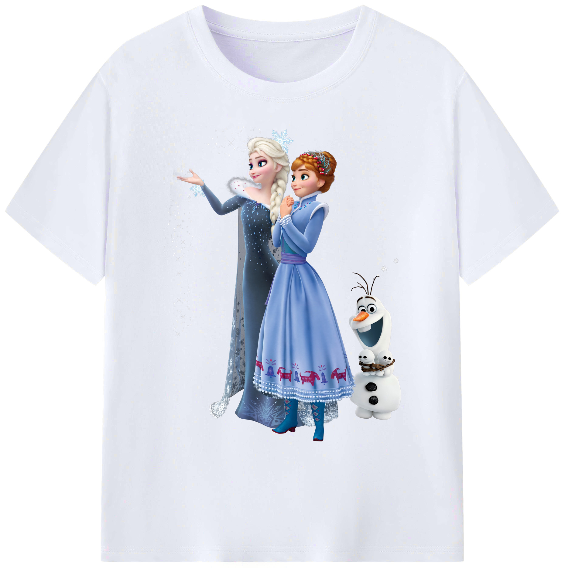 （画像用） アナと雪の女王 アンナ エルサ Frozen Anna Elsa 綿100％ メンズ半袖Tシャツ｜肌触りやわらか＆通気性