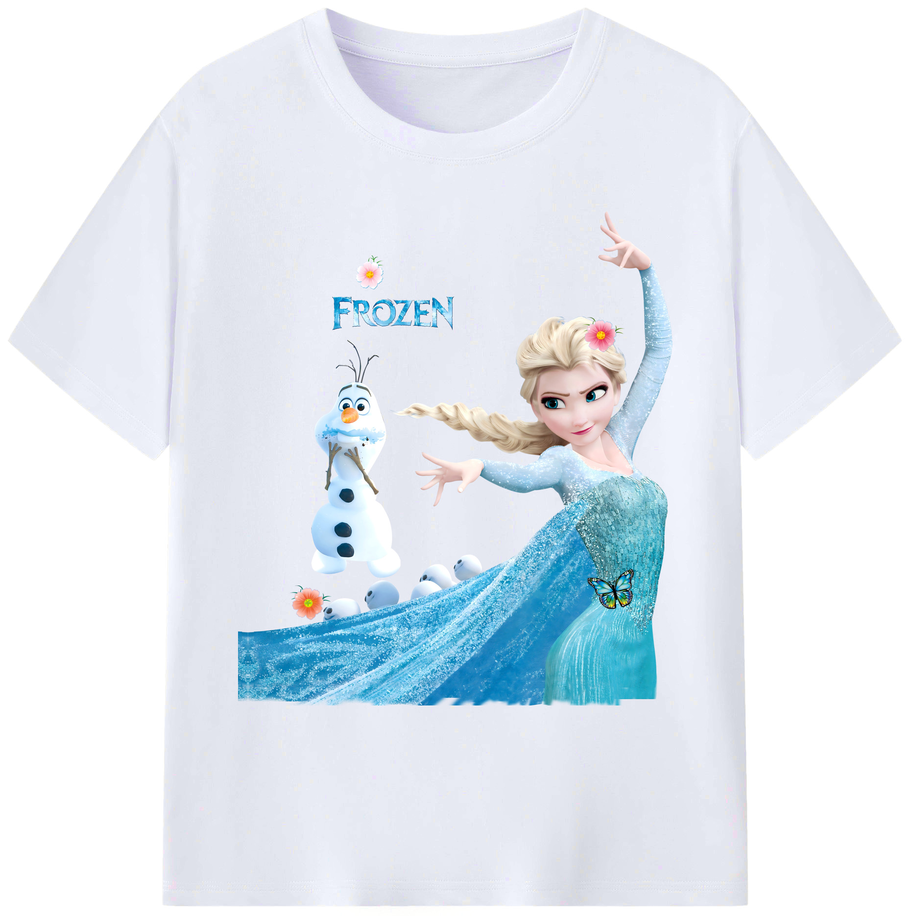 （画像用） アナと雪の女王 アンナ エルサ Frozen Anna Elsa 綿100％ メンズ半袖Tシャツ｜肌触りやわらか＆通気性