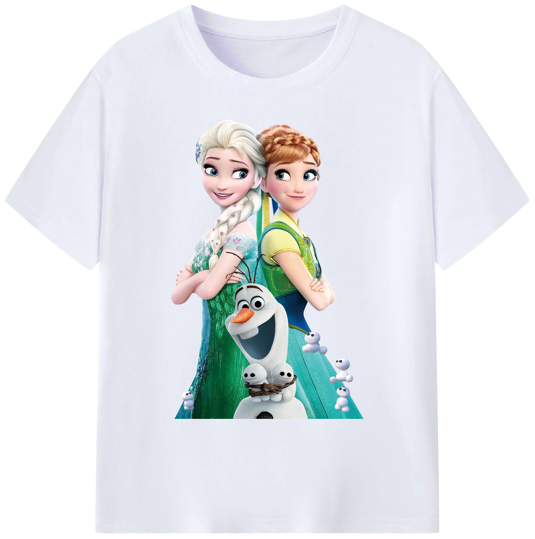 （画像用） アナと雪の女王 アンナ エルサ Frozen Anna Elsa 綿100％ メンズ半袖Tシャツ｜肌触りやわらか＆通気性