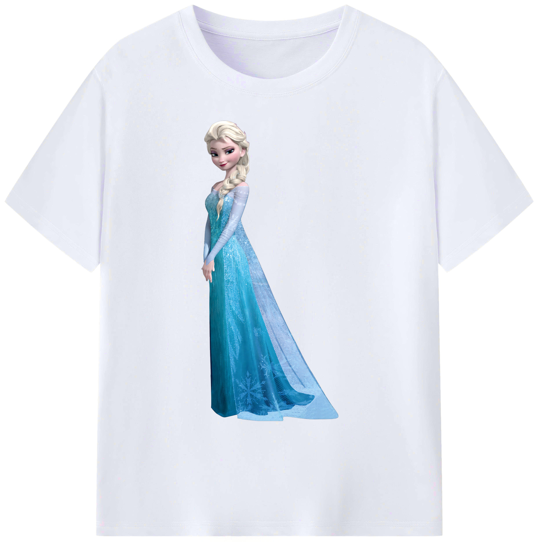（画像用） アナと雪の女王 アンナ エルサ Frozen Anna Elsa 綿100％ メンズ半袖Tシャツ｜肌触りやわらか＆通気性