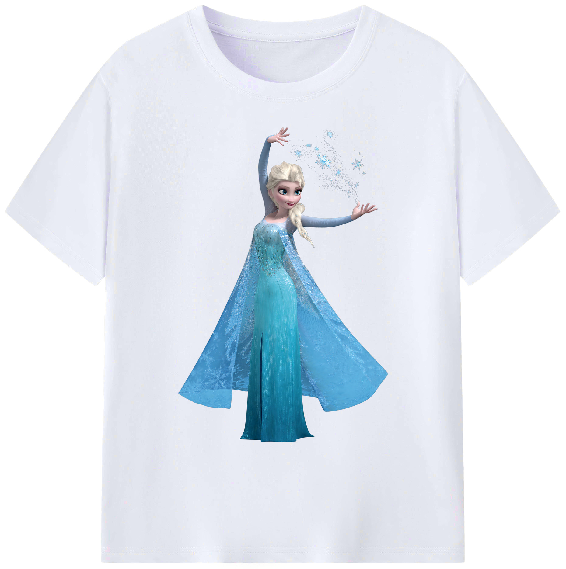 （画像用） アナと雪の女王 アンナ エルサ Frozen Anna Elsa 綿100％ メンズ半袖Tシャツ｜肌触りやわらか＆通気性