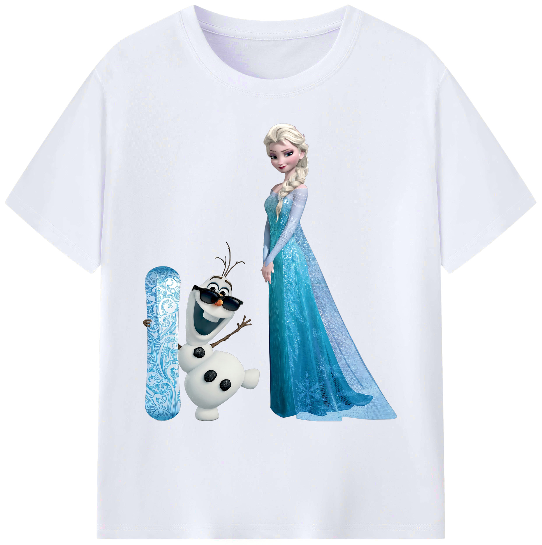 （画像用） アナと雪の女王 アンナ エルサ Frozen Anna Elsa 綿100％ メンズ半袖Tシャツ｜肌触りやわらか＆通気性