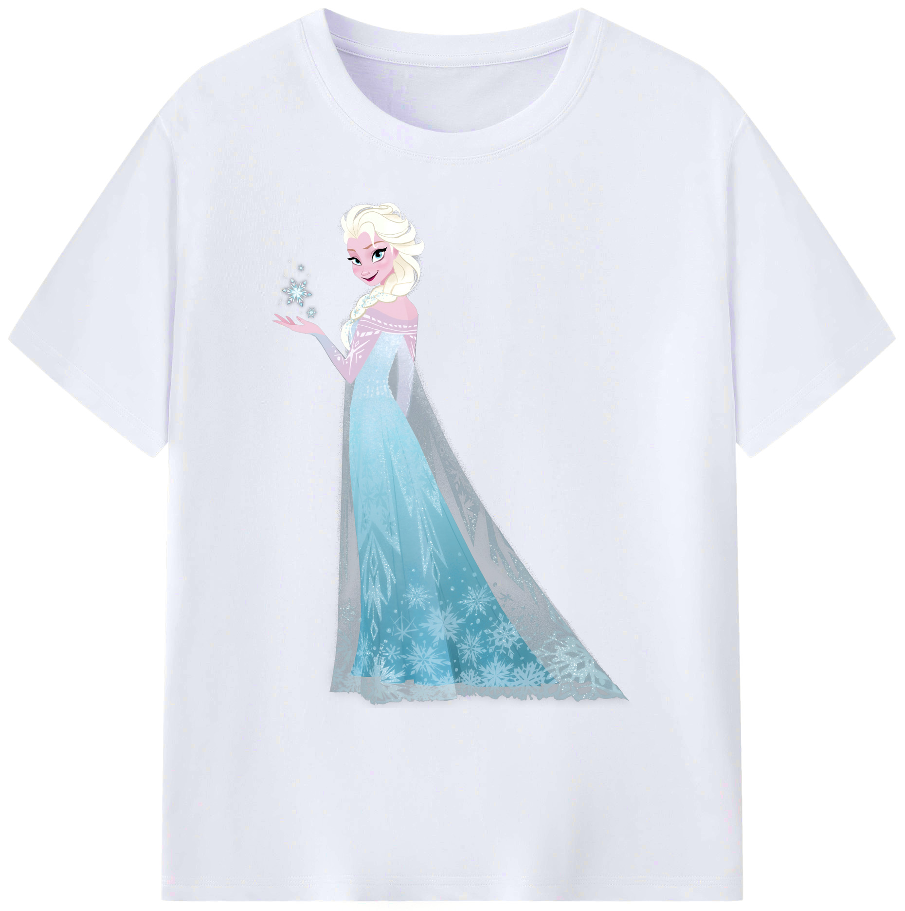 （画像用） アナと雪の女王 アンナ エルサ Frozen Anna Elsa 綿100％ メンズ半袖Tシャツ｜肌触りやわらか＆通気性