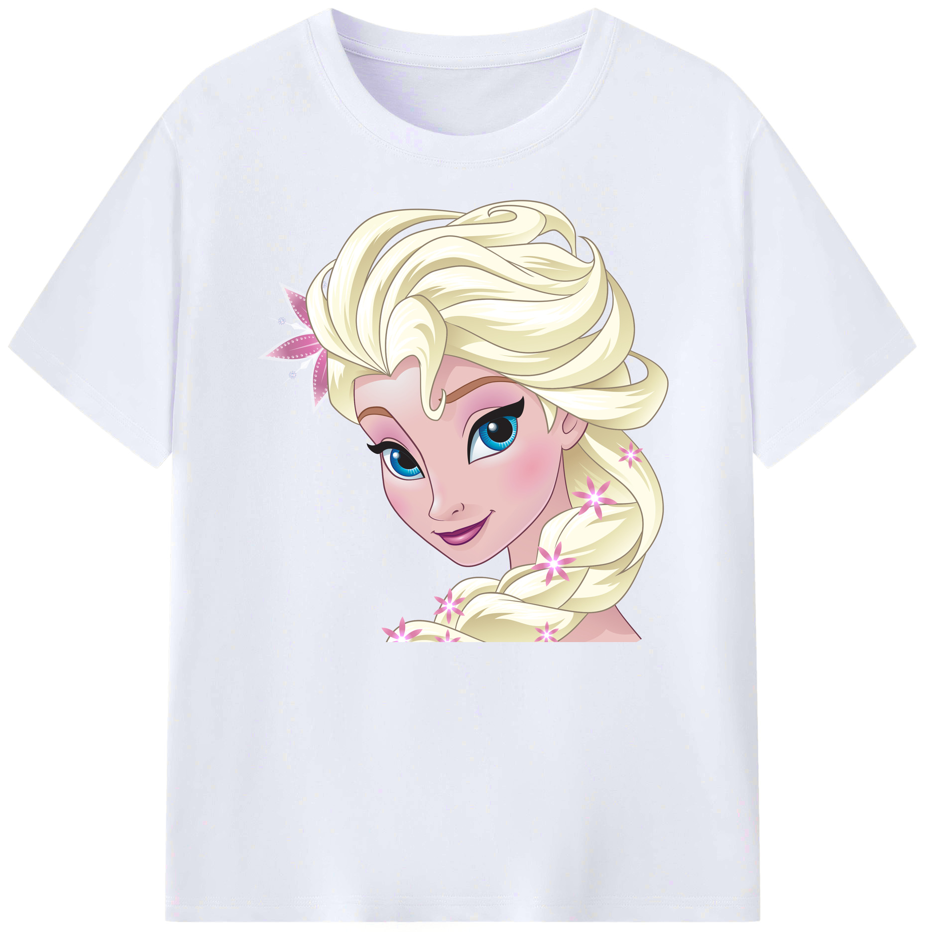 （画像用） アナと雪の女王 アンナ エルサ Frozen Anna Elsa 綿100％ メンズ半袖Tシャツ｜肌触りやわらか＆通気性