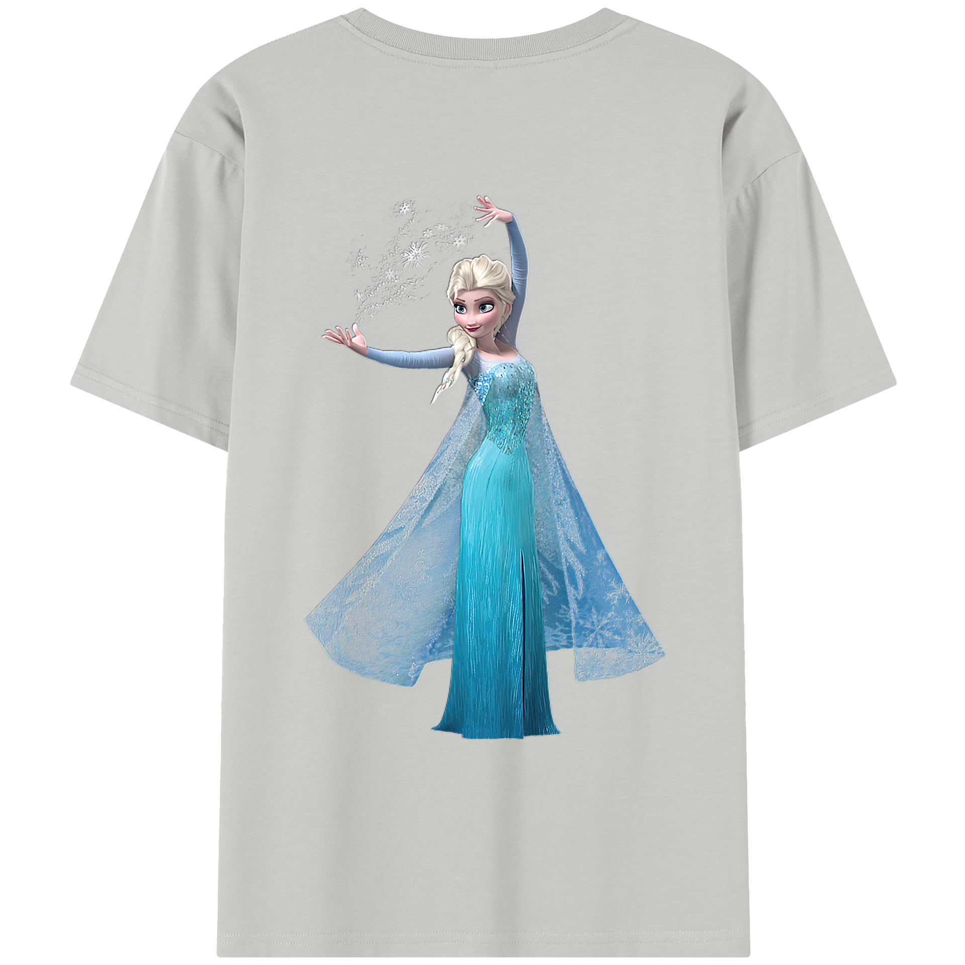 （画像用） アナと雪の女王 アンナ エルサ Frozen Anna Elsa レディース半袖Tシャツ(バックプリント)