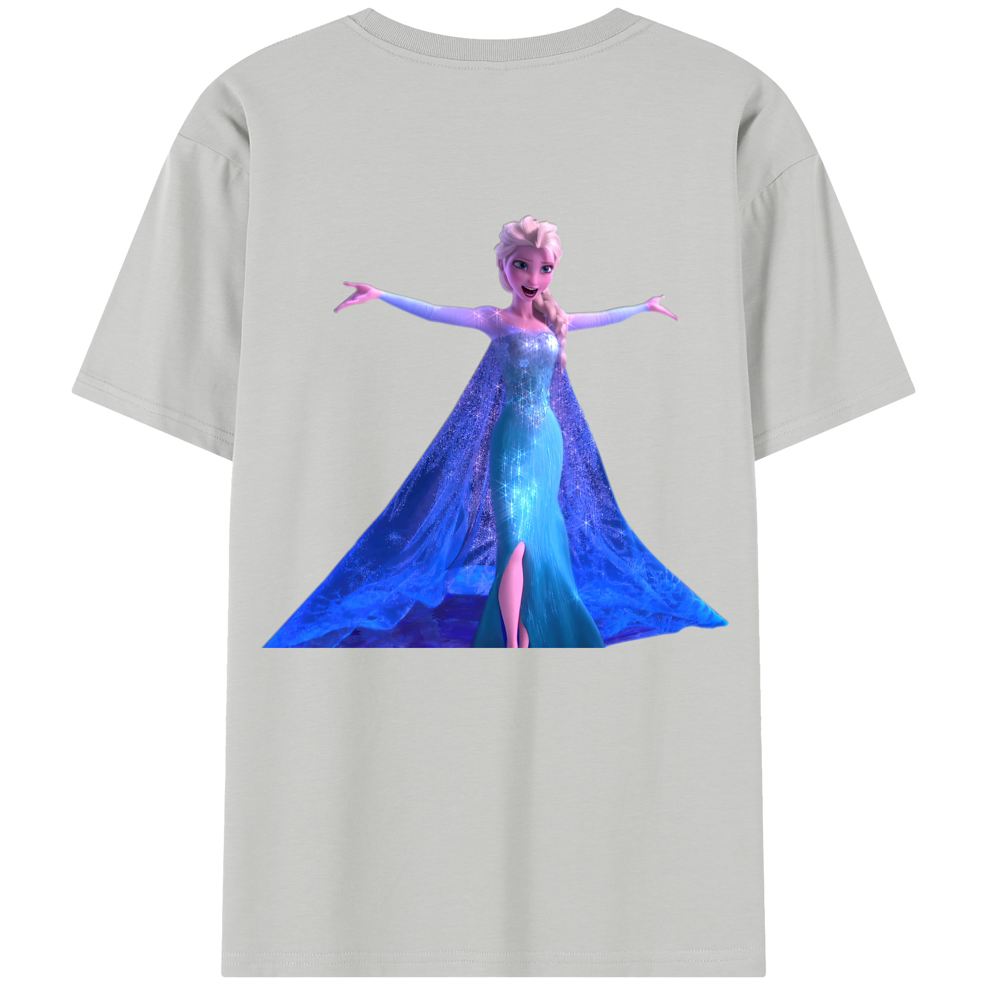 （画像用） アナと雪の女王 アンナ エルサ Frozen Anna Elsa レディース半袖Tシャツ(バックプリント)