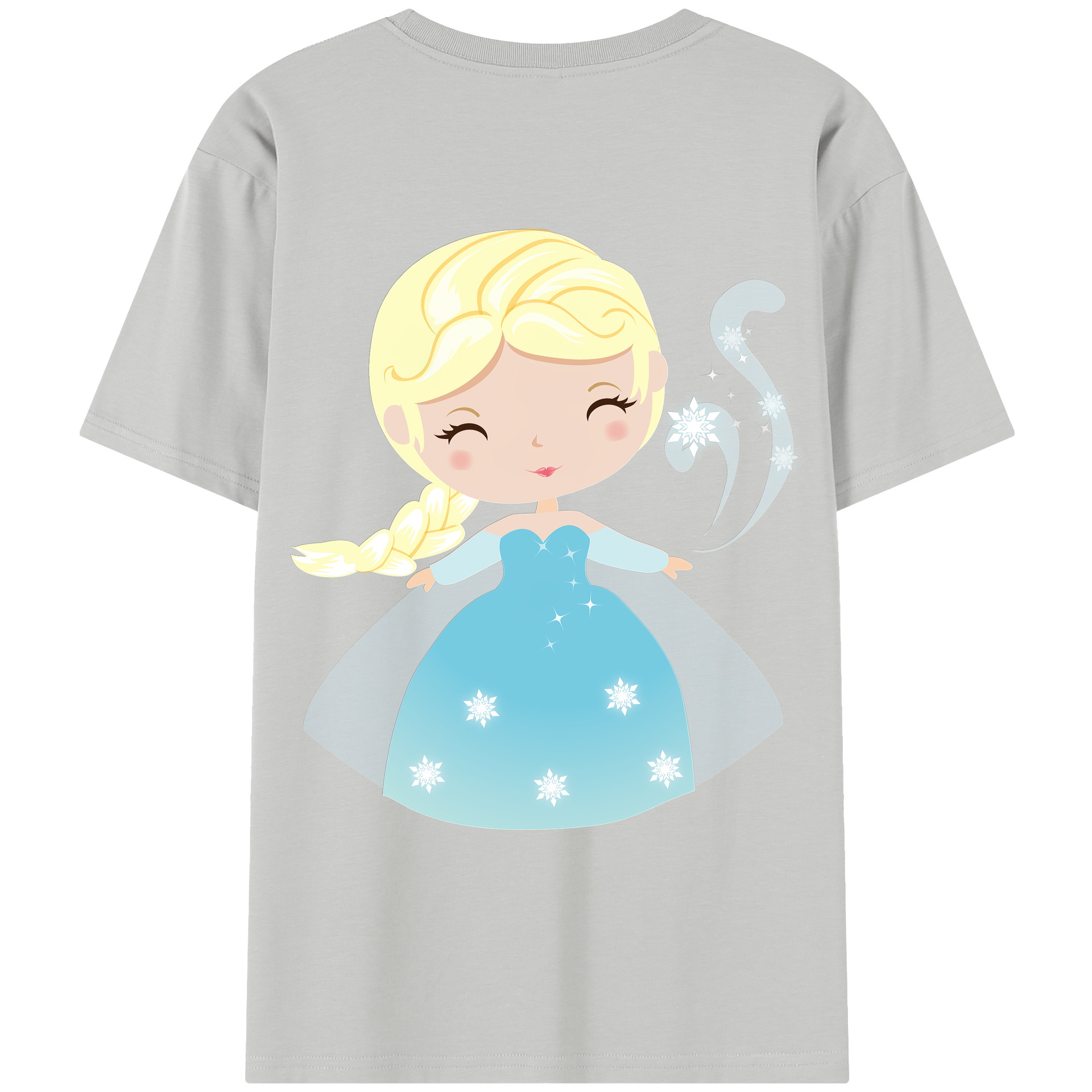 （画像用） アナと雪の女王 アンナ エルサ Frozen Anna Elsa レディース半袖Tシャツ(バックプリント)